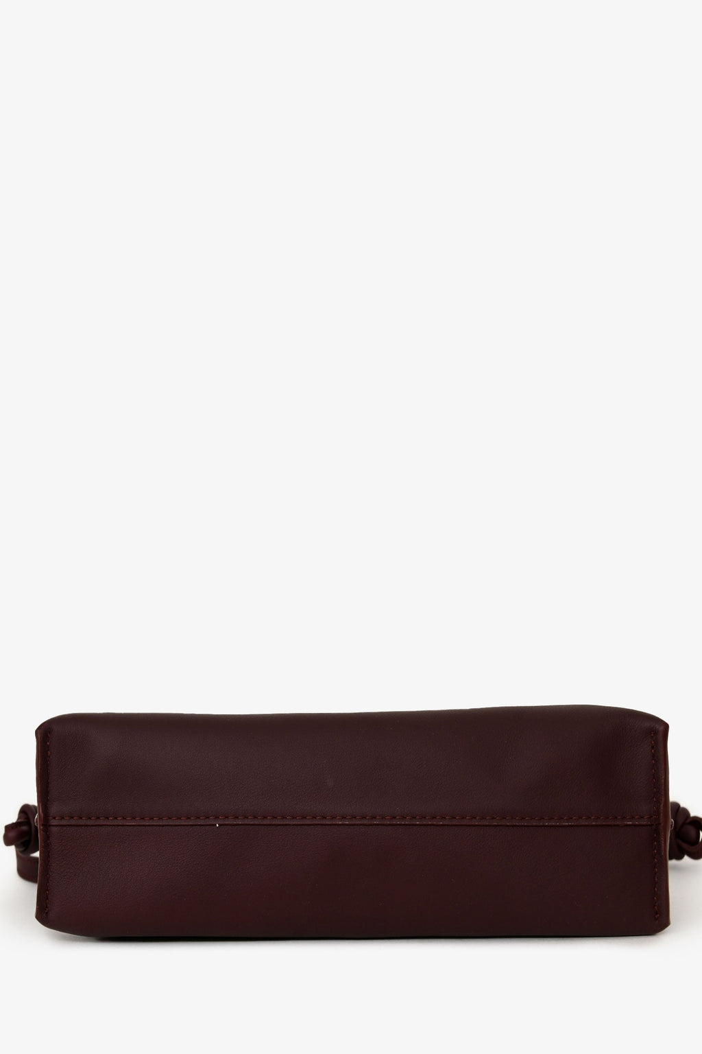 Loewe Burgundy Leather Flamenco Mini Leather Clutch with Strap