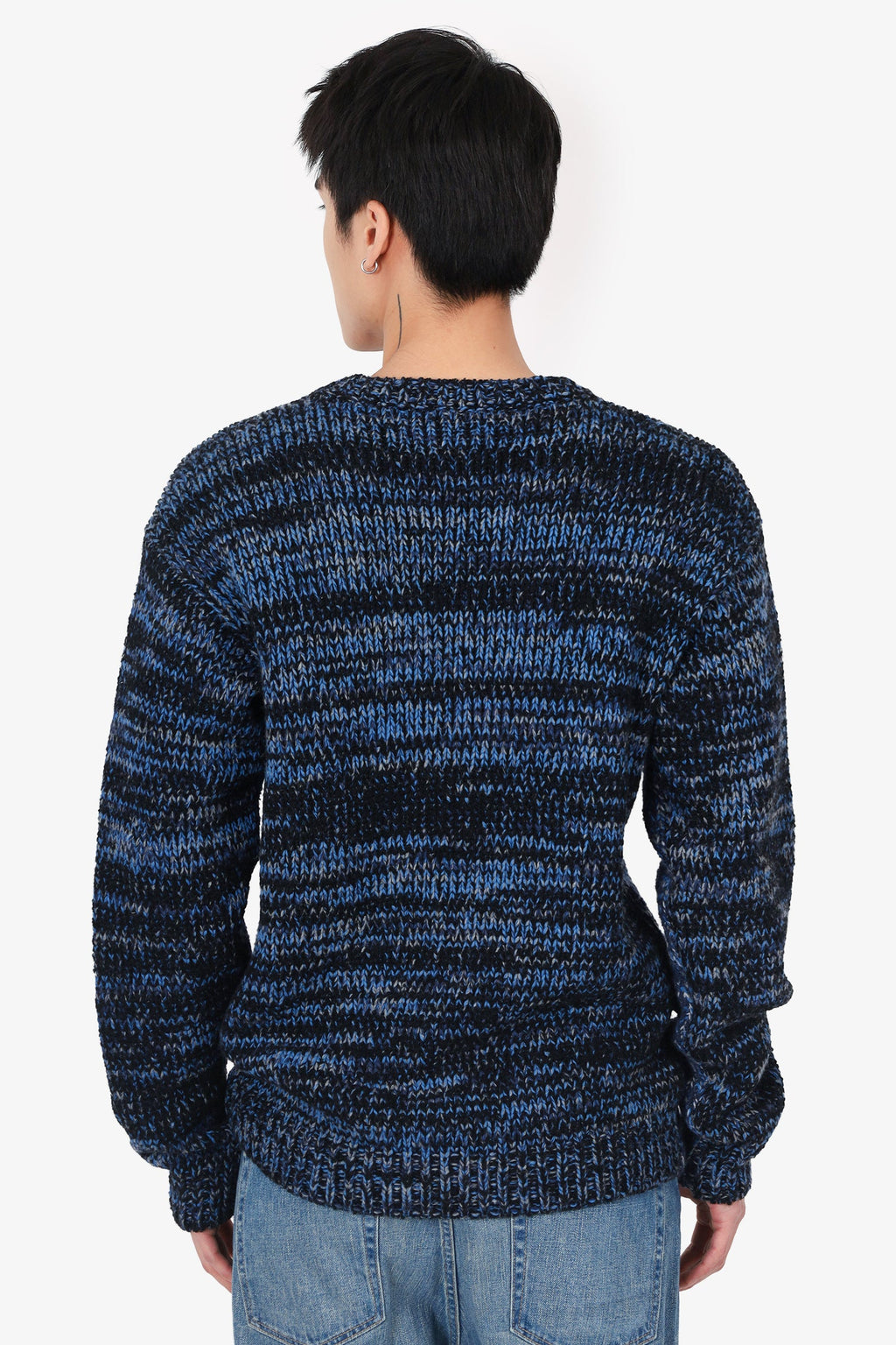 Hermès Blue Wool/Cashmere Knit Sweater Size L Mens