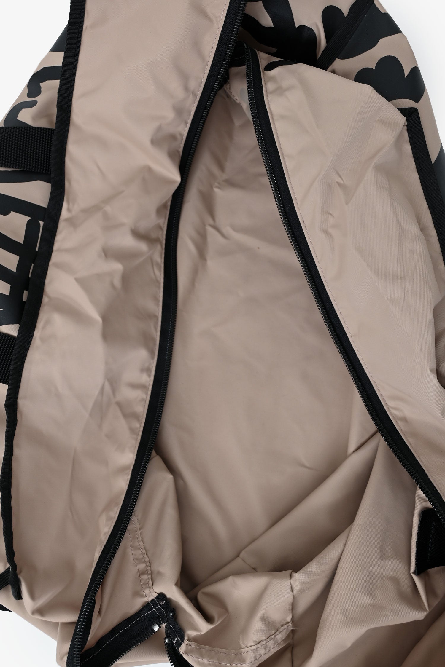 Comme Des Garcons 2023 Cream/Black Graphic Nylon Zip Tote