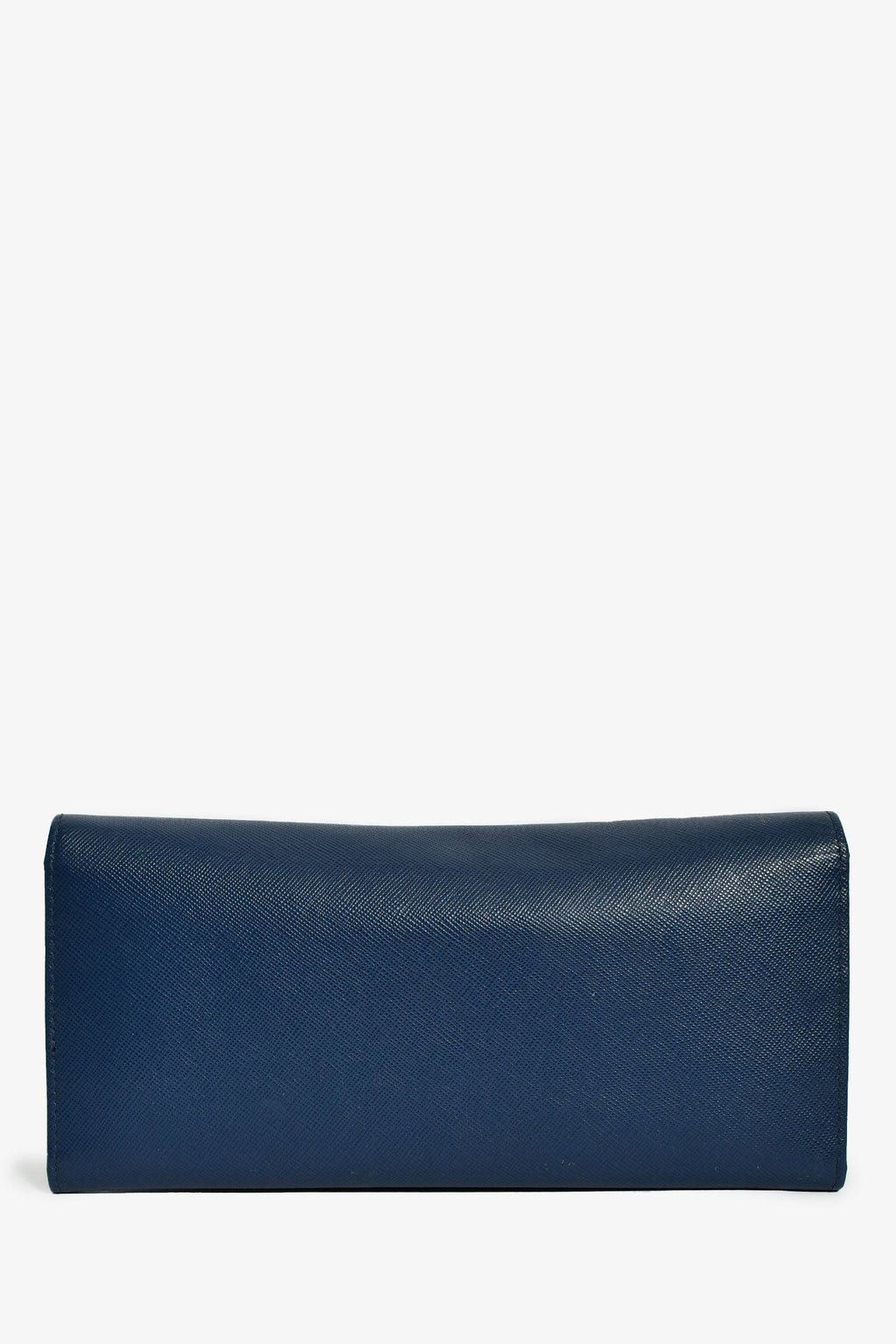Prada Blue Saffiano Wallet On Chain