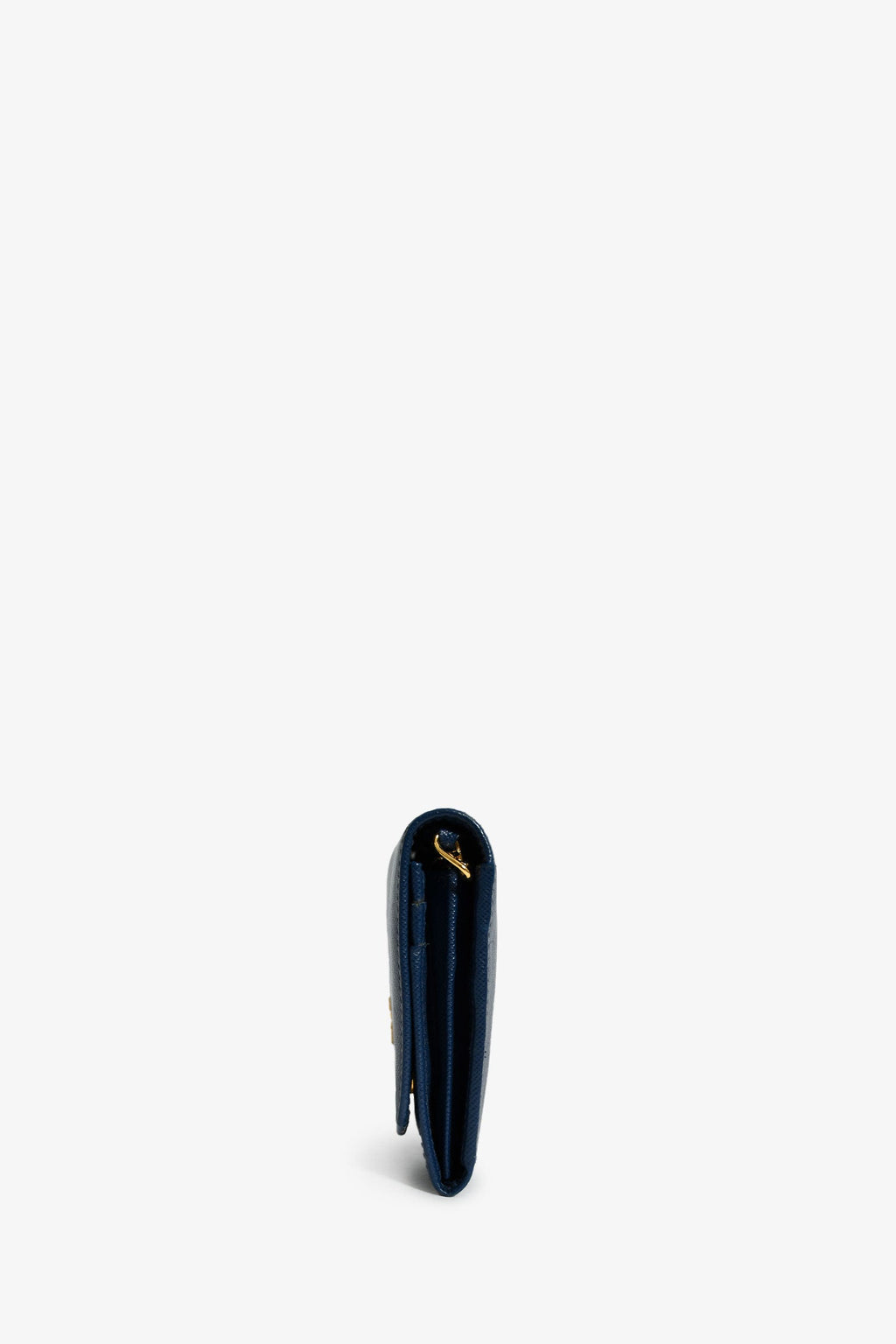 Prada Blue Saffiano Wallet On Chain