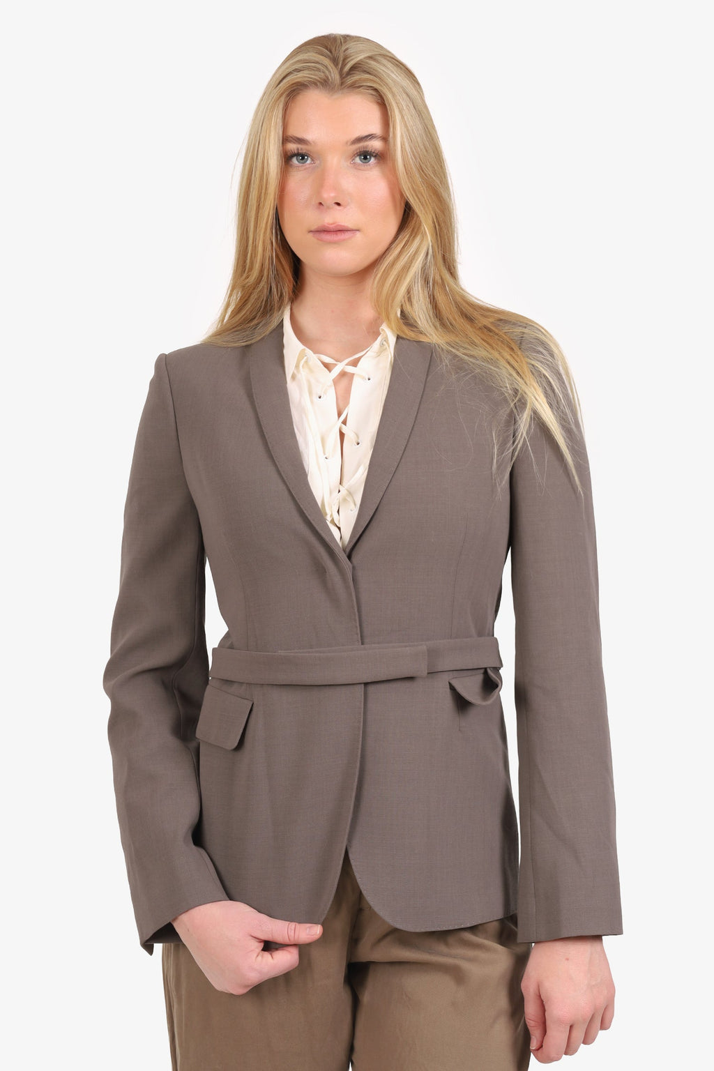 Marlowe Clay Belted Jacket Size 38