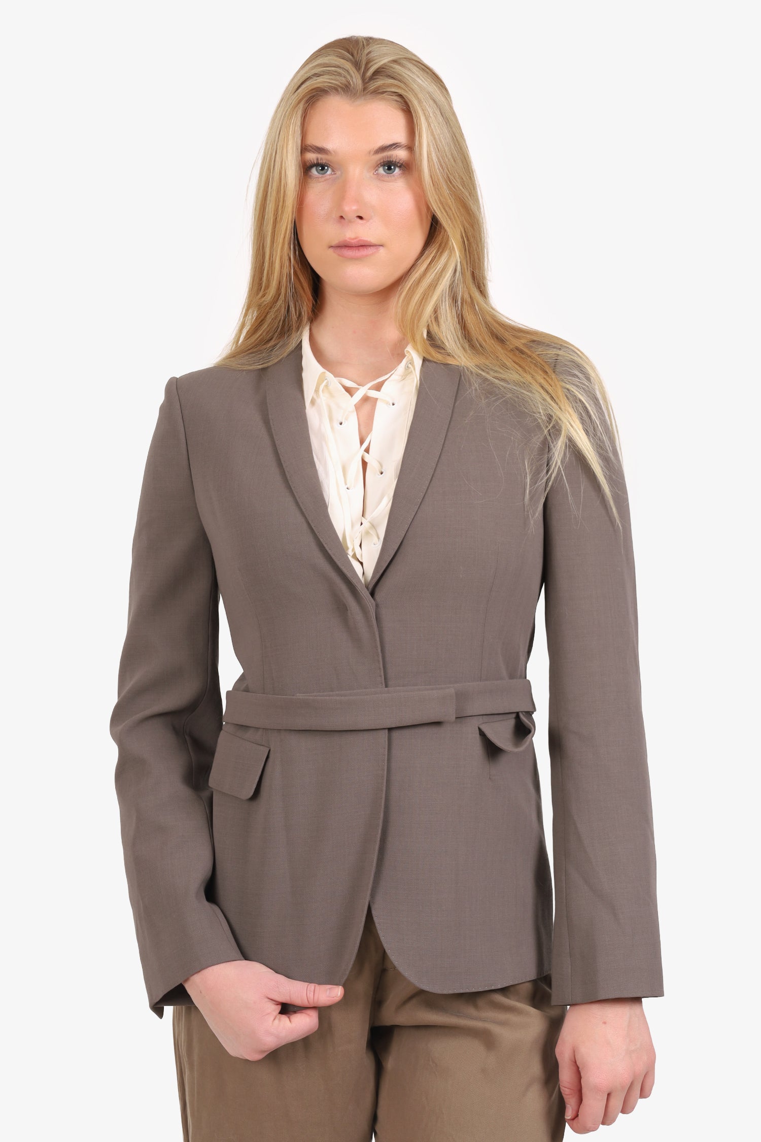 Marlowe Clay Belted Jacket Size 38