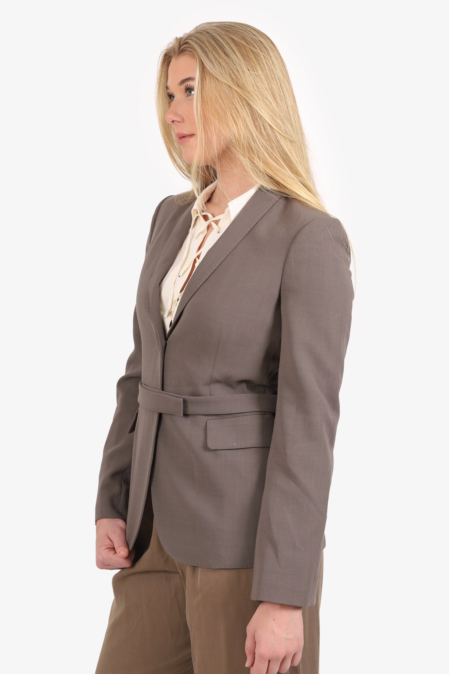 Marlowe Clay Belted Jacket Size 38