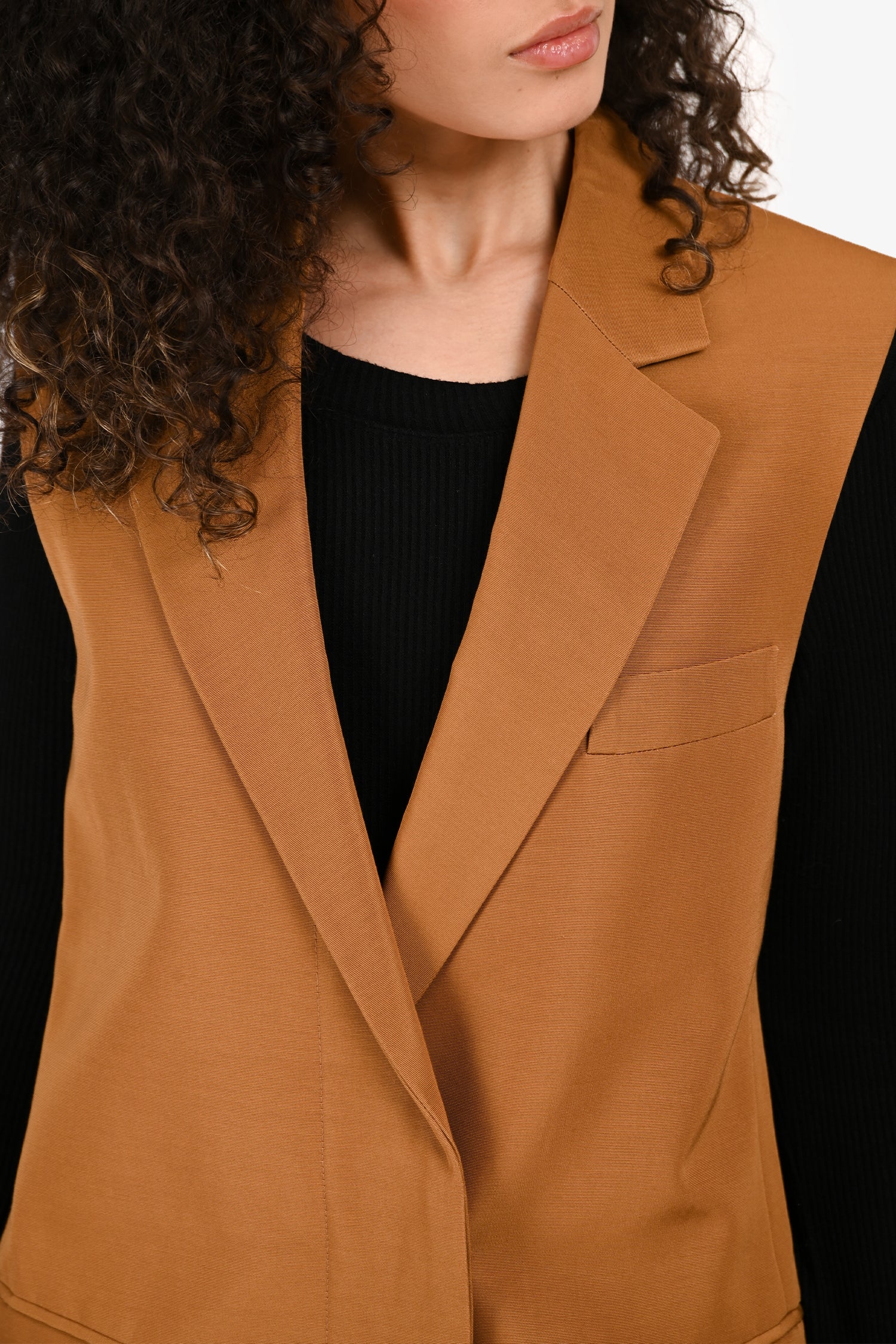 Gucci Brown Long Vest Jacket Size 40