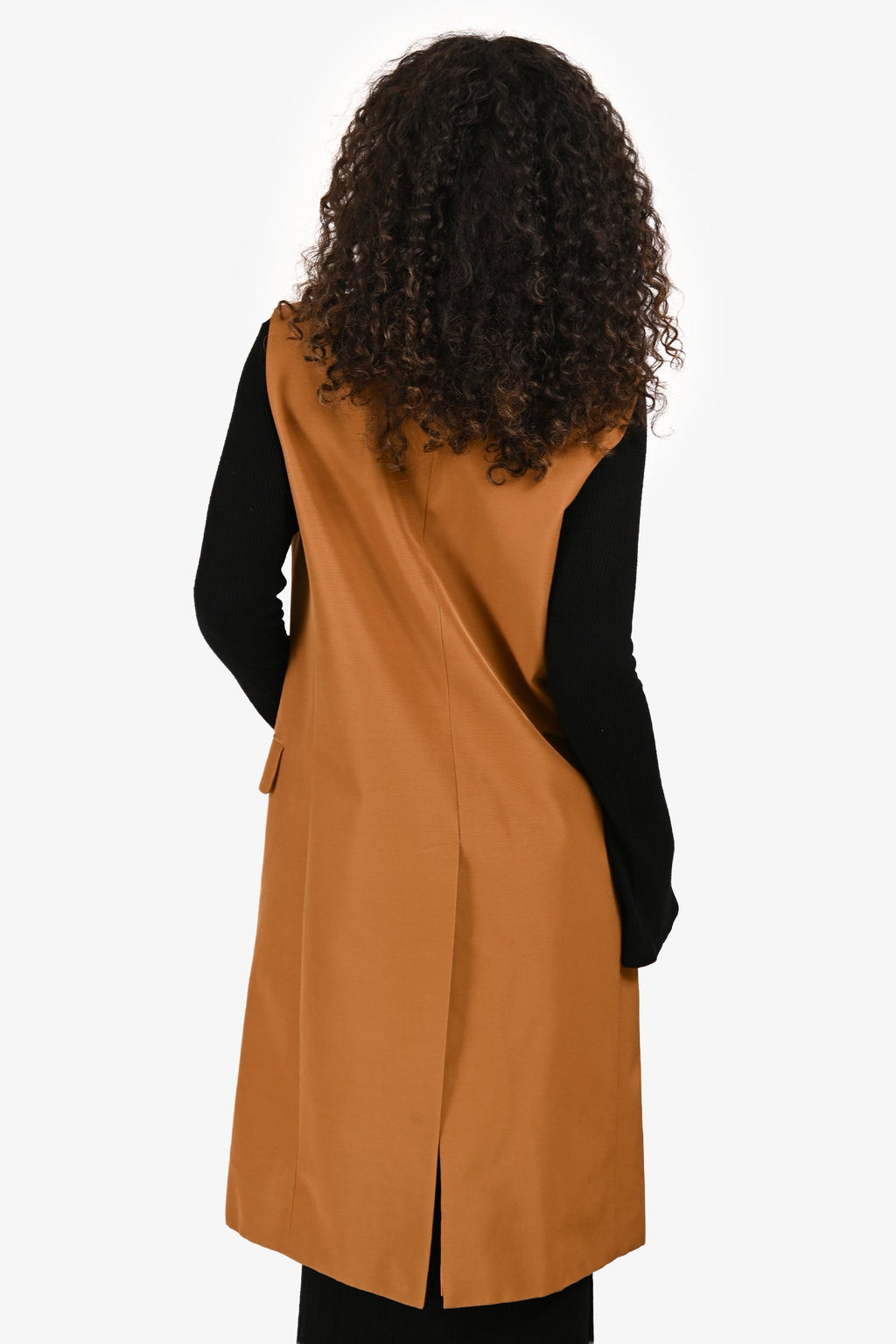 Gucci Brown Long Vest Jacket Size 40