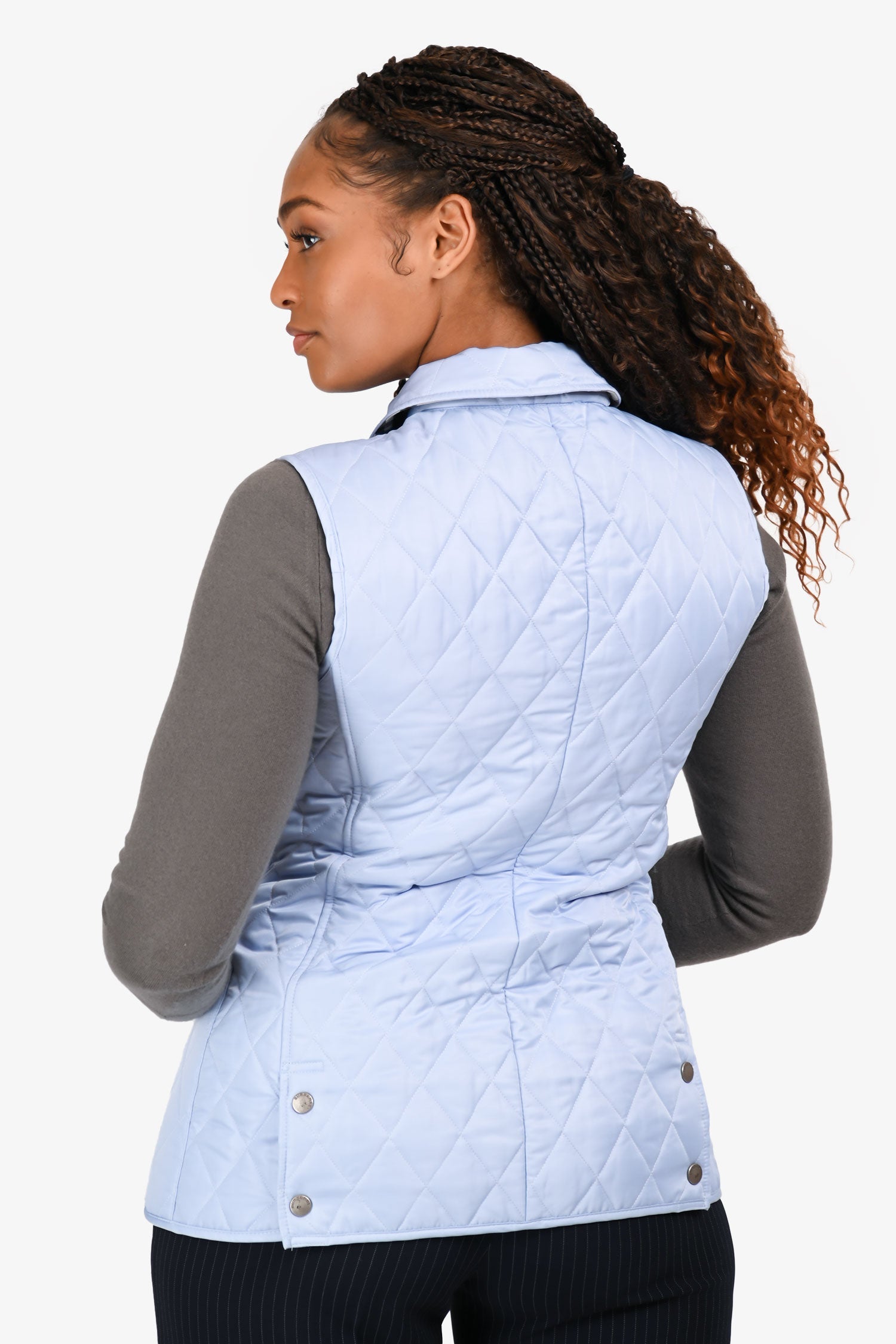 Burberry London Blue Quilted Lightweight Vest Estimated Size M