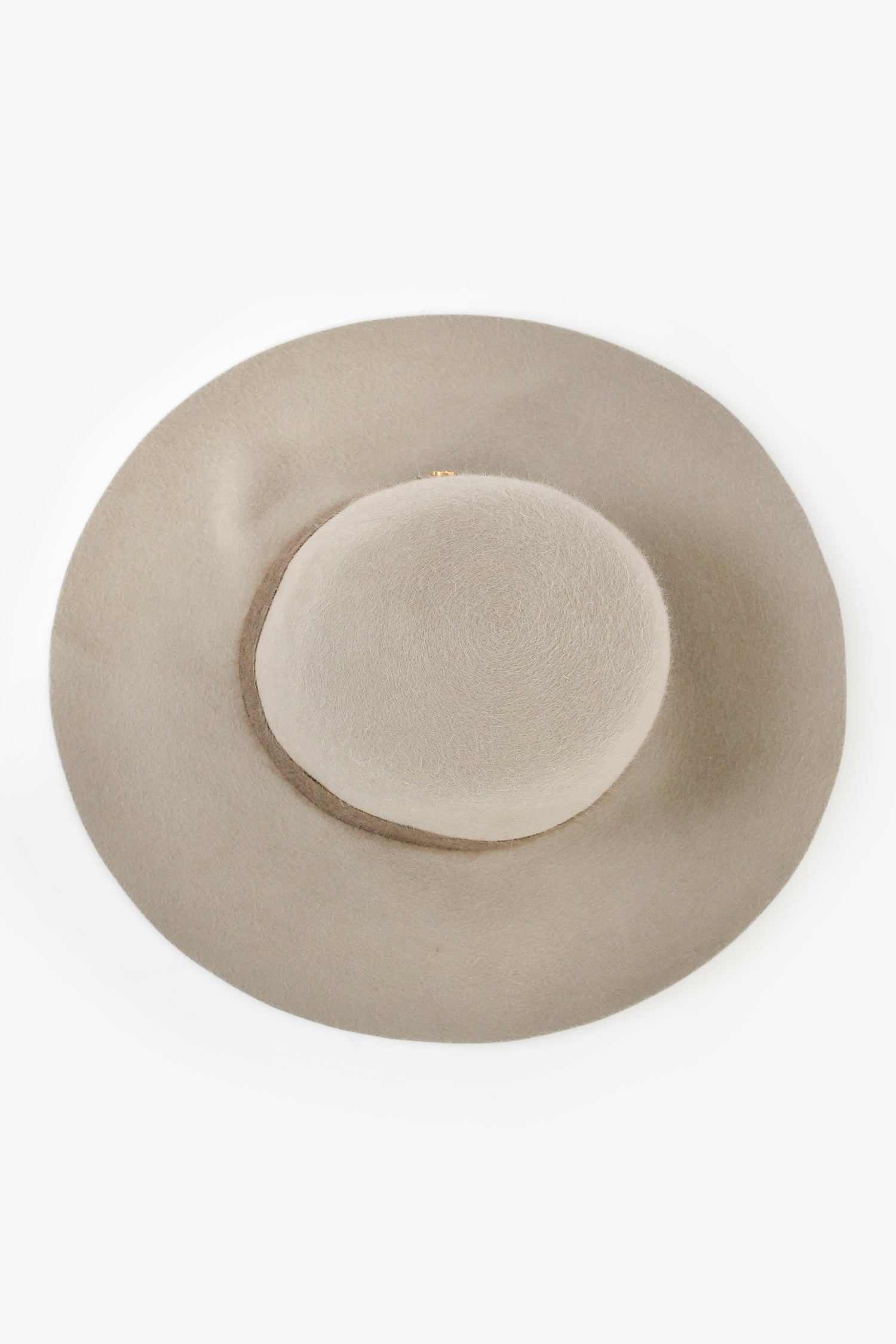 Loro Piana Brown Felt Logo Wide Brim Hat Size M