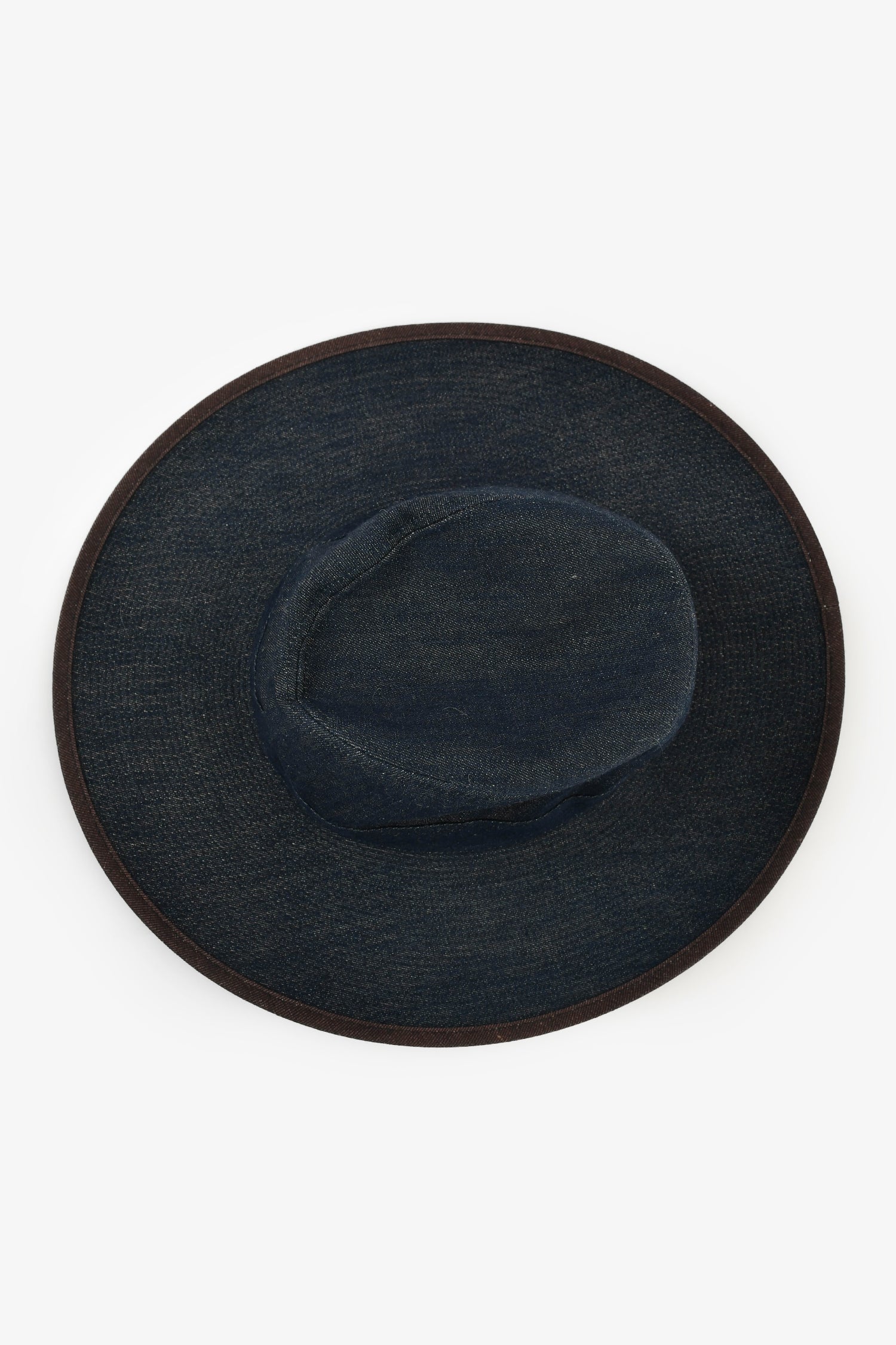 Hermès Blue Denim Wide Brim Hat Size 56