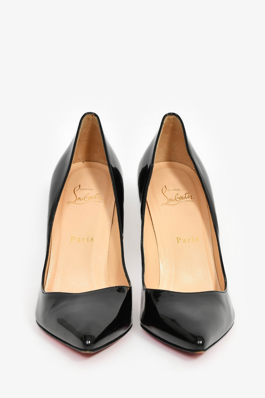 Christian Louboutin Black Patent Pigalle 100 Heels Size 39.5