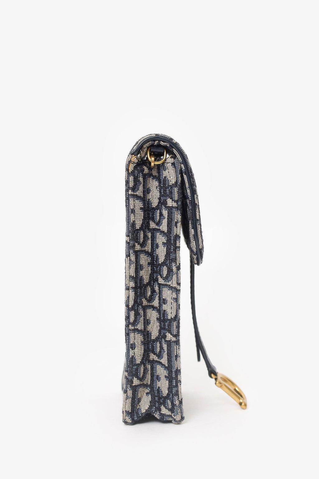 Christian Dior Blue Logo Saddle Pouch