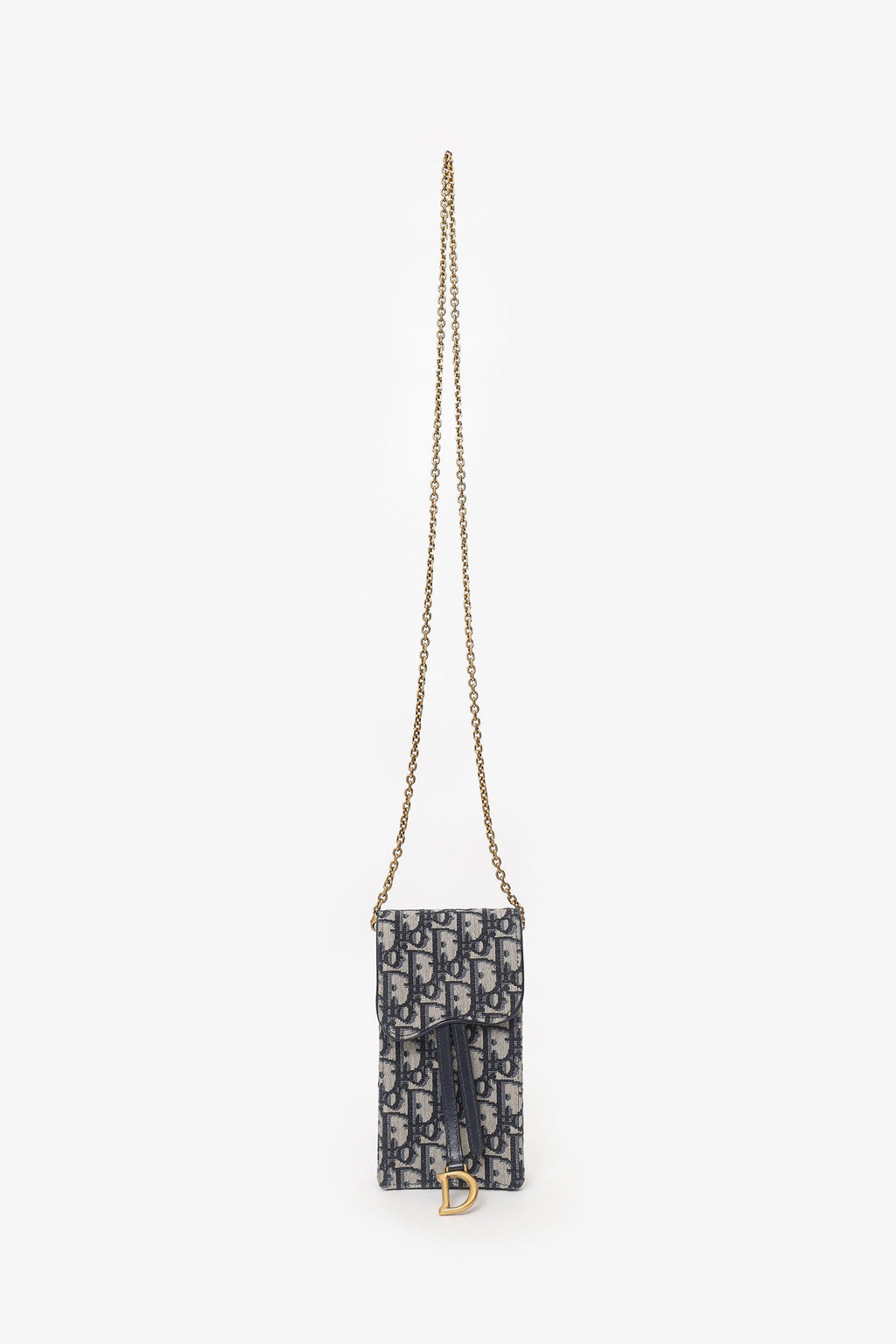 Christian Dior Blue Logo Saddle Pouch