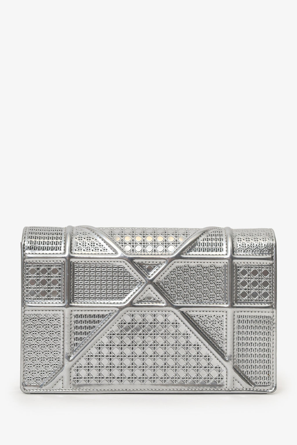 Christian Dior Silver Diorama Wallet on Chain