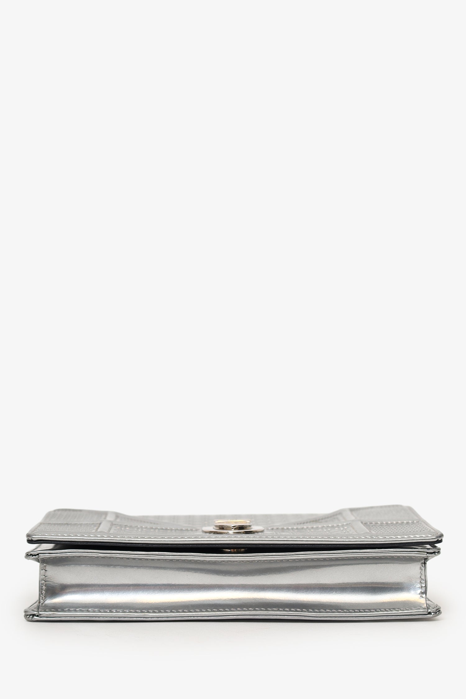 Christian Dior Silver Diorama Wallet on Chain