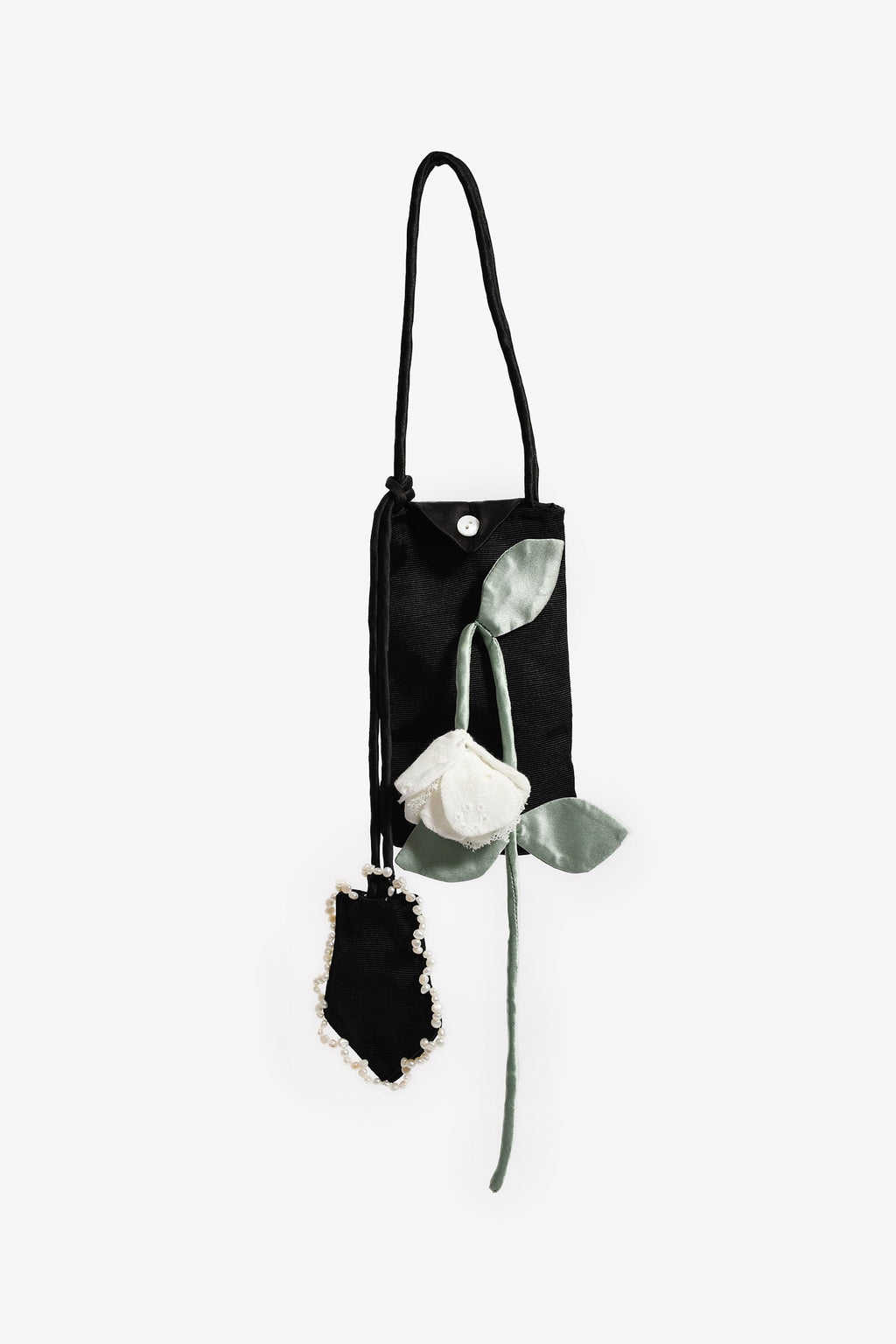 Passage du Vent Black Fabric Mini Phone Pouch