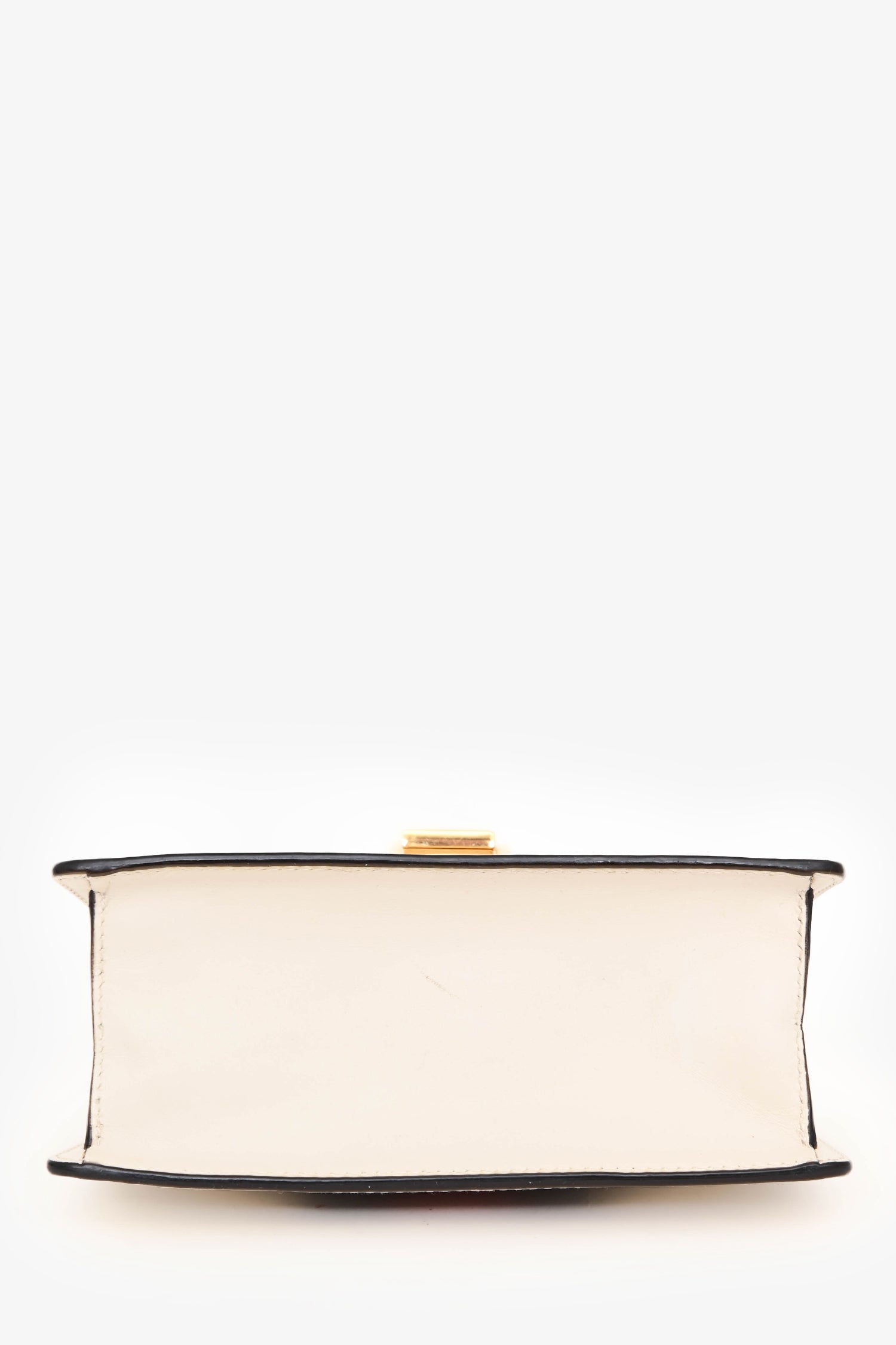 Gucci White Leather Mini Sylvie Top Handle