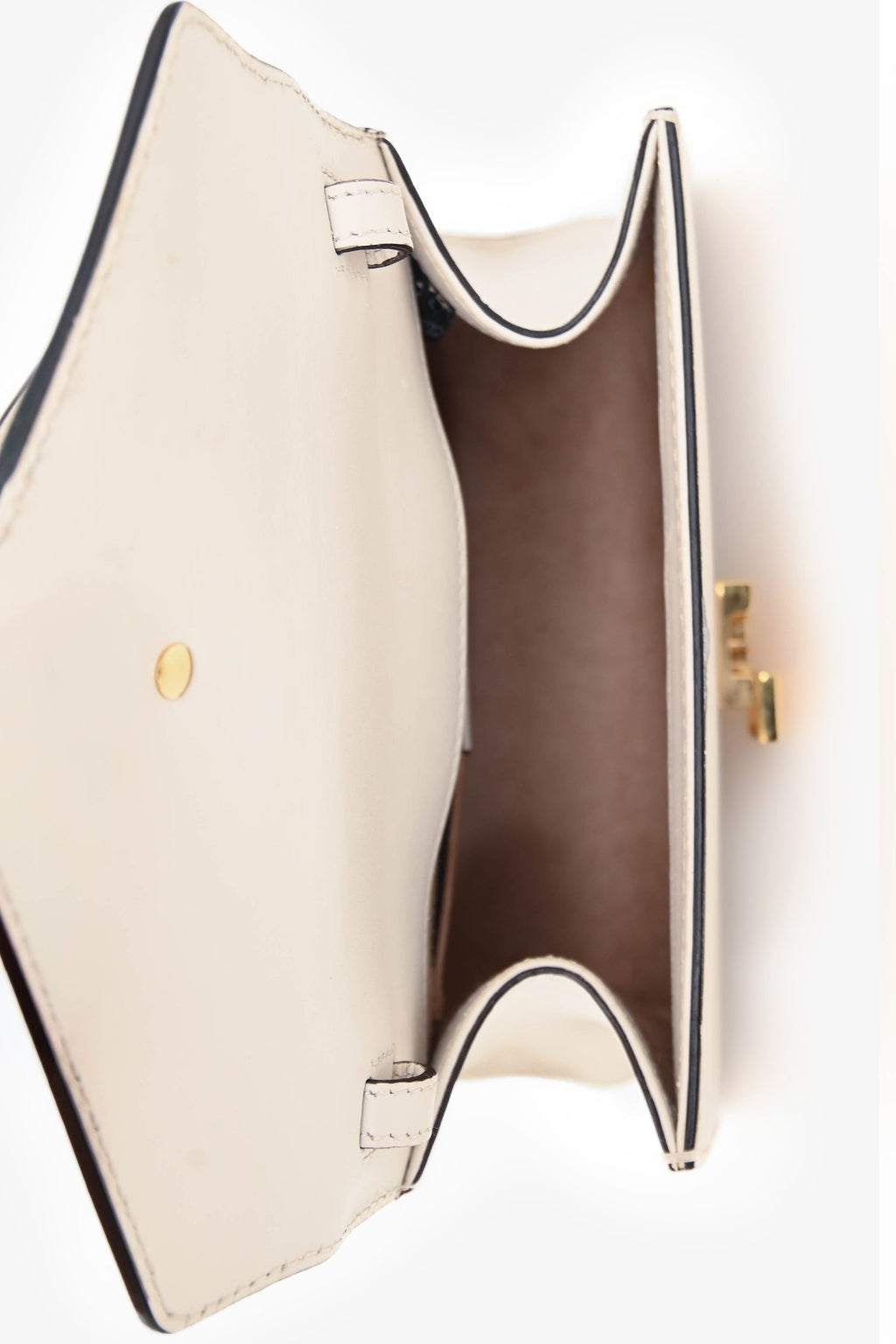 Gucci White Leather Mini Sylvie Top Handle