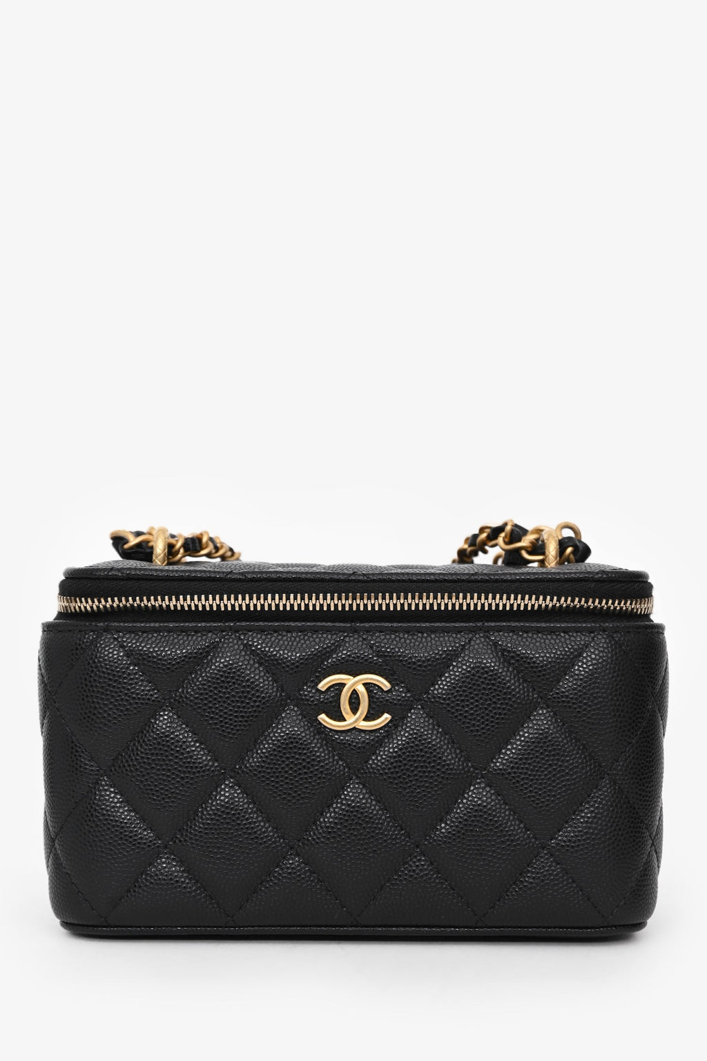 Pre-Loved Chanel™ Black Caviar Leather Vanity Crossbody With AirPod case