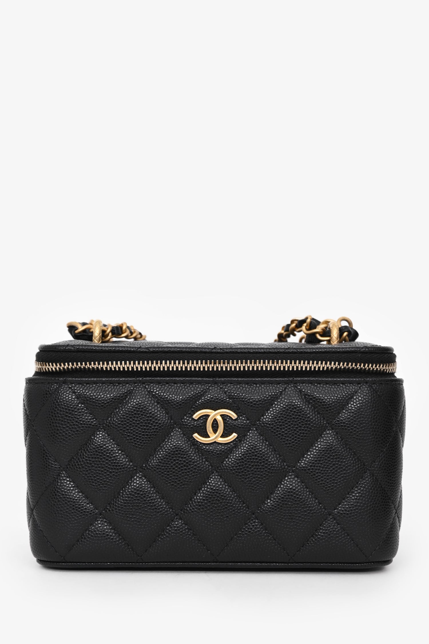 Pre-Loved Chanel™ Black Caviar Leather Vanity Crossbody With AirPod case