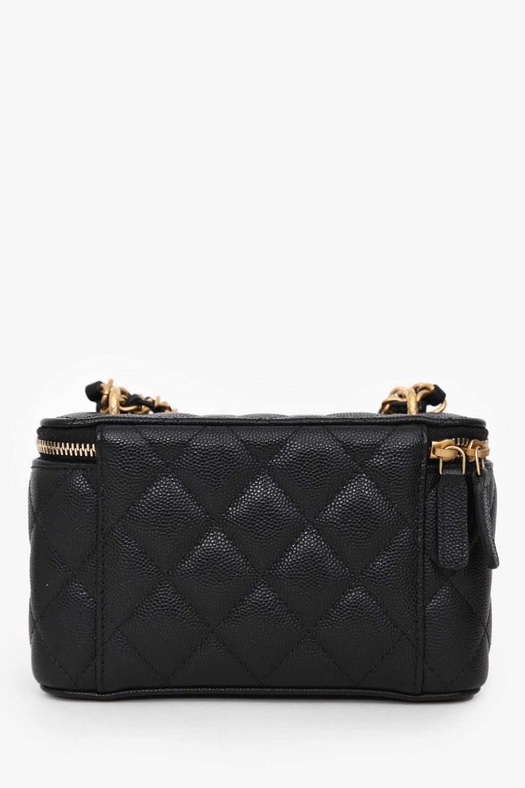 Pre-Loved Chanel™ Black Caviar Leather Vanity Crossbody With AirPod case