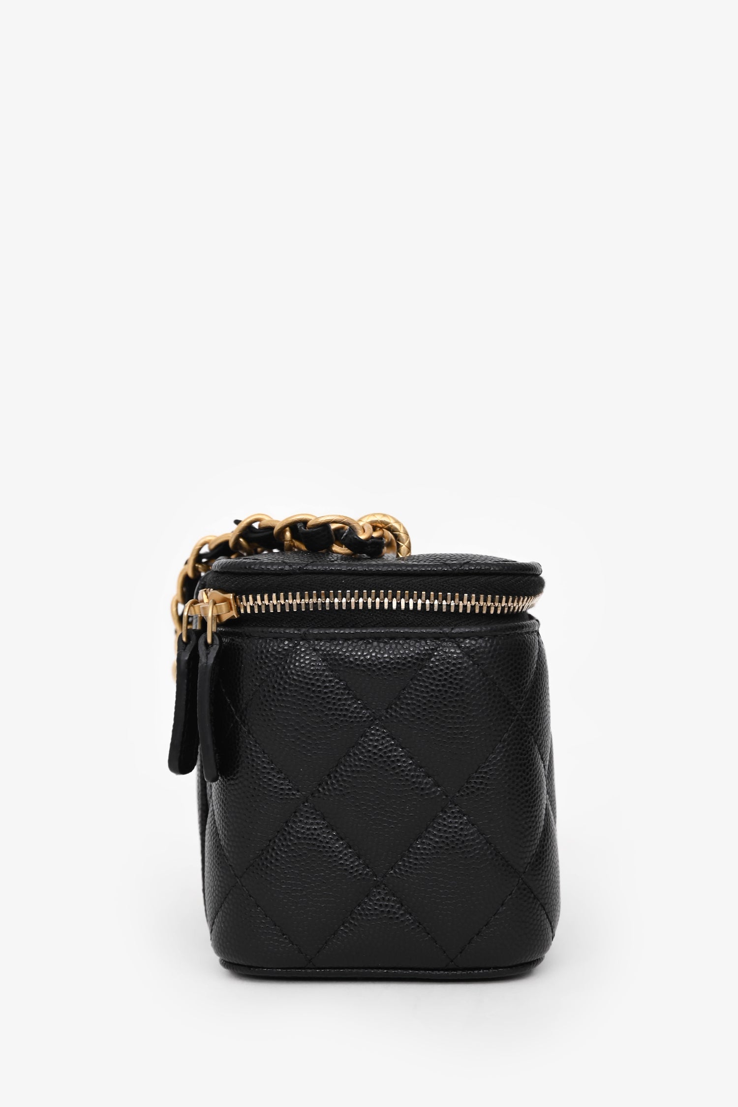 Pre-Loved Chanel™ Black Caviar Leather Vanity Crossbody With AirPod case