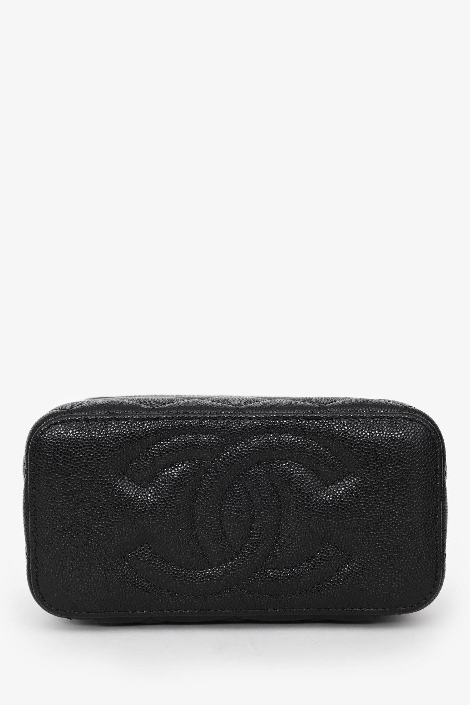 Pre-Loved Chanel™ Black Caviar Leather Vanity Crossbody With AirPod case
