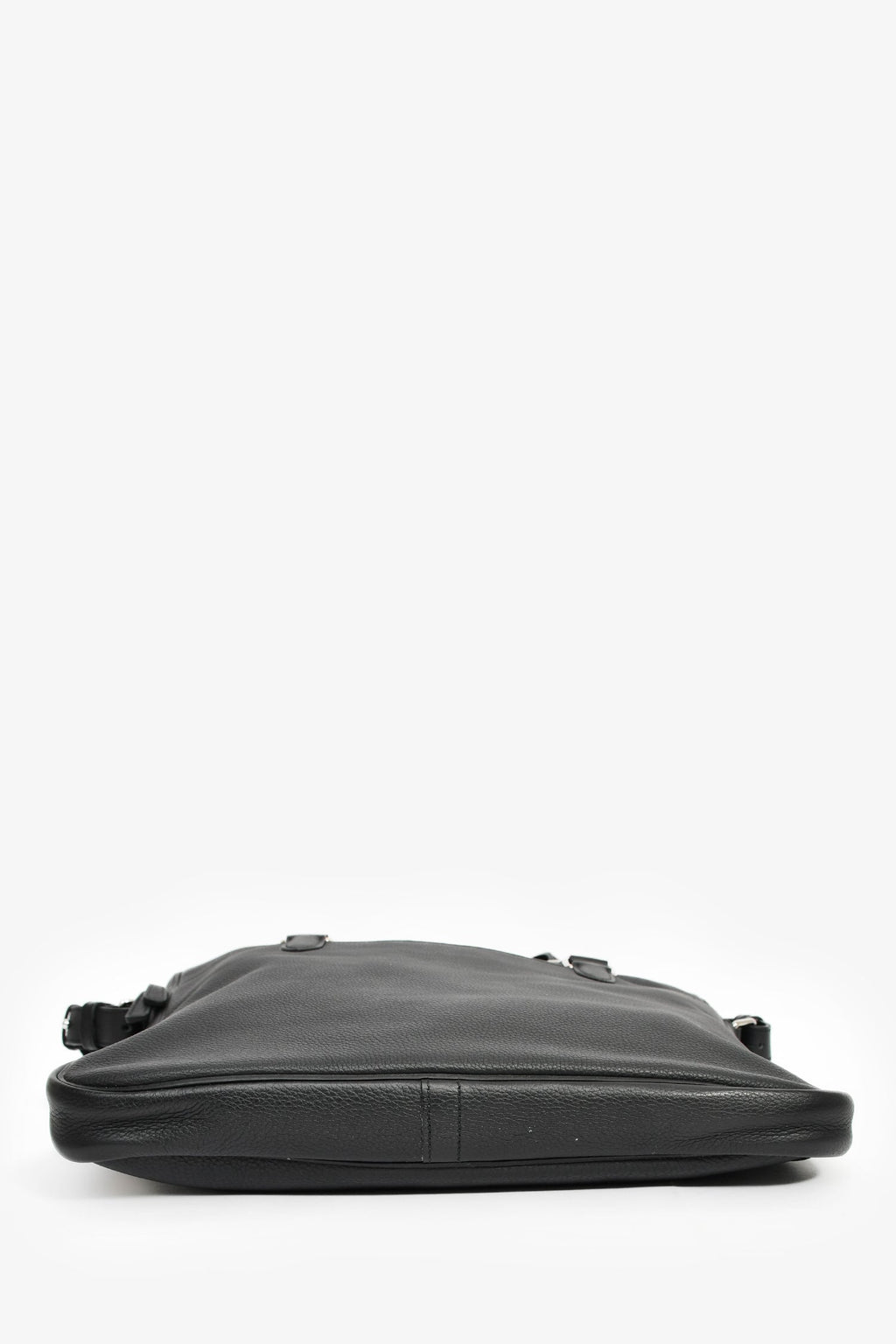 Hermès 2014 Black Evergrain Leather 'Hebdo' Messenger Bag