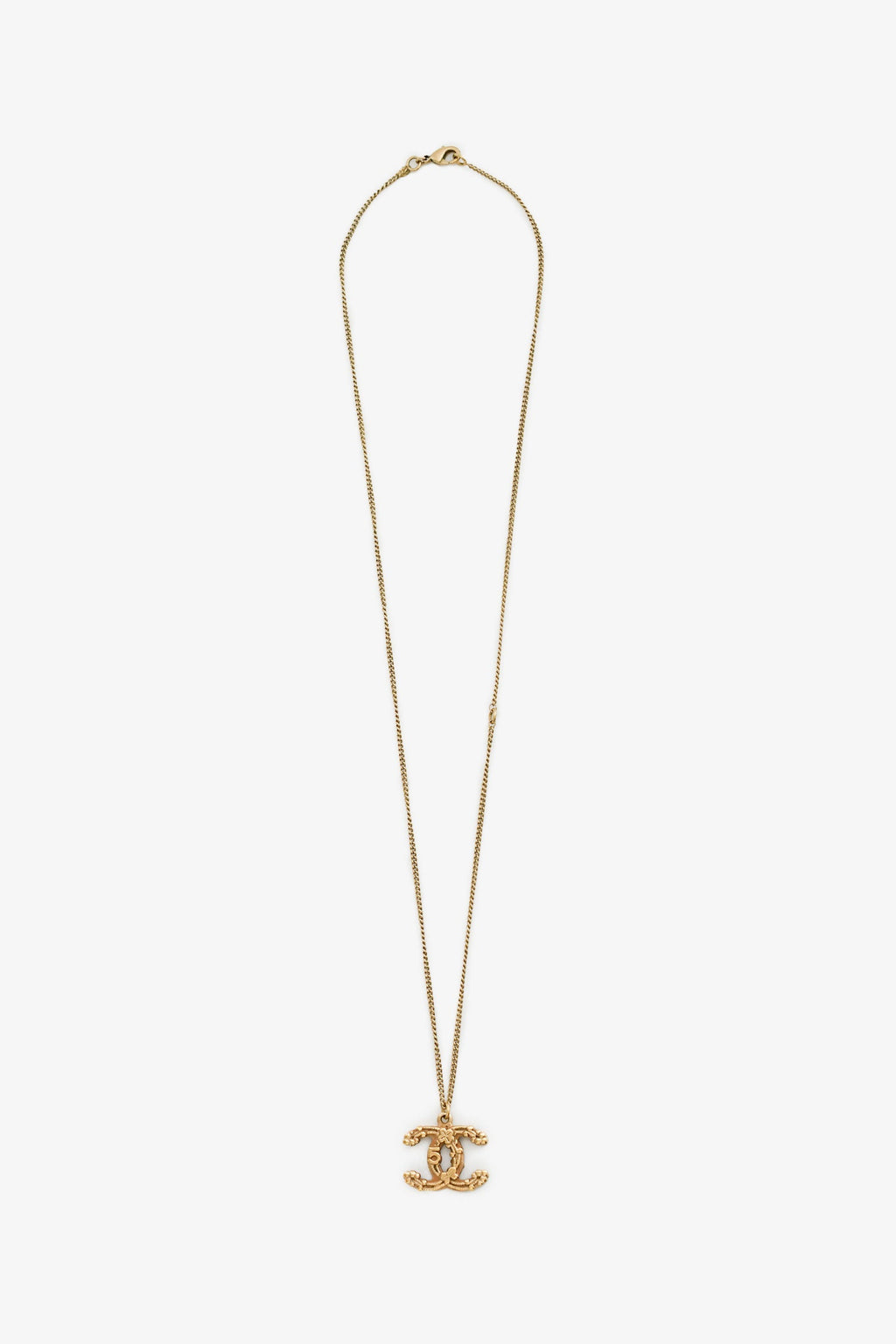 Pre-Loved Chanel™ 2006 Gold Tone CC Logo Necklace