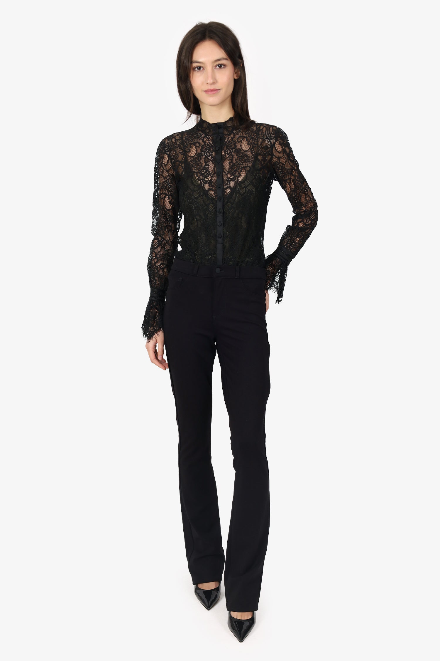 L'agence Black High Waist Flare Pants Size 25