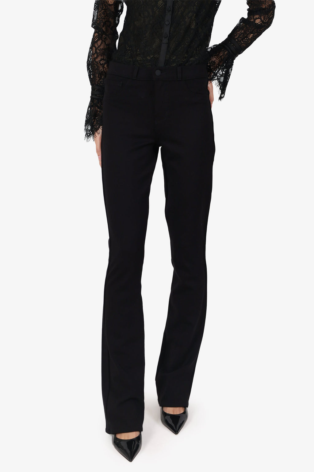 L'agence Black High Waist Flare Pants Size 25
