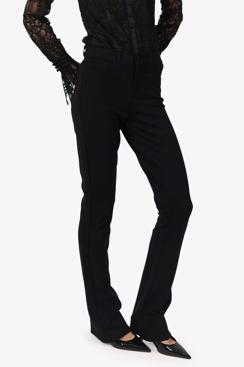 L'agence Black High Waist Flare Pants Size 25