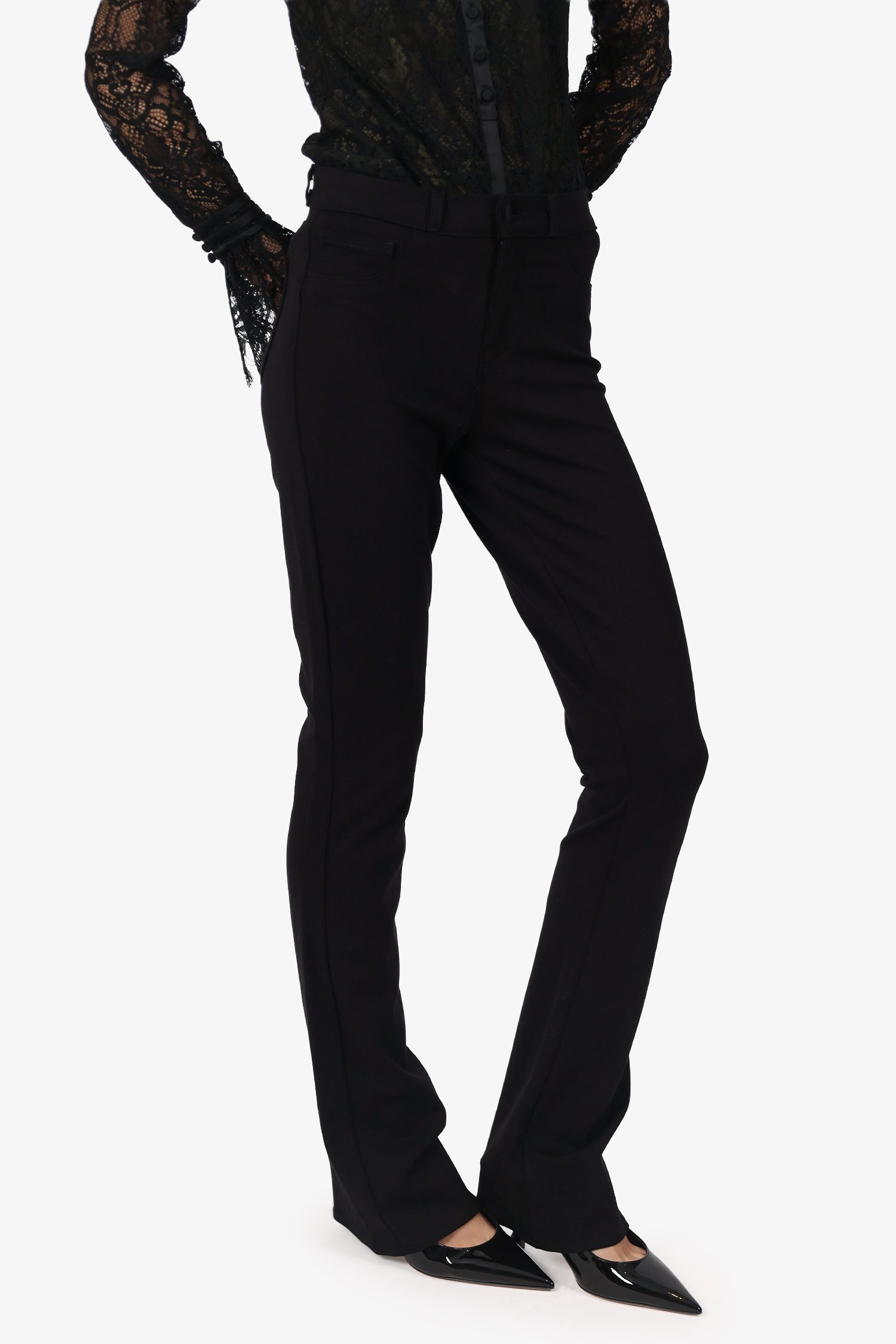 L'agence Black High Waist Flare Pants Size 25