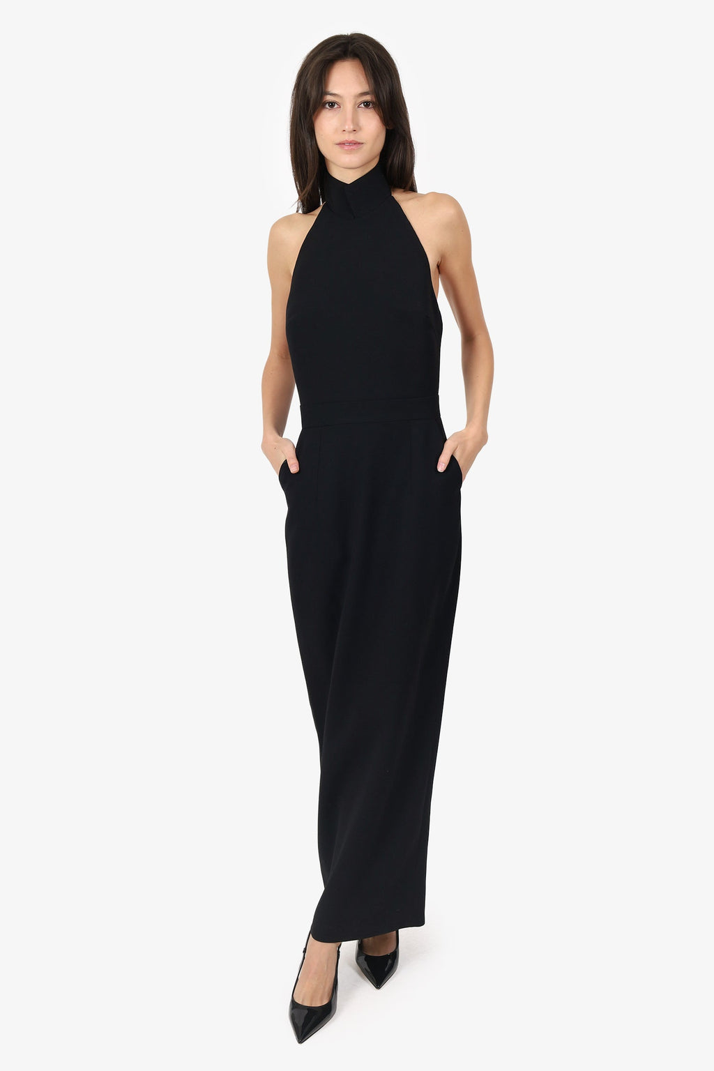 The New Arrivals Black Halter Neck Backless 'Hemmingway' Dress Size 36