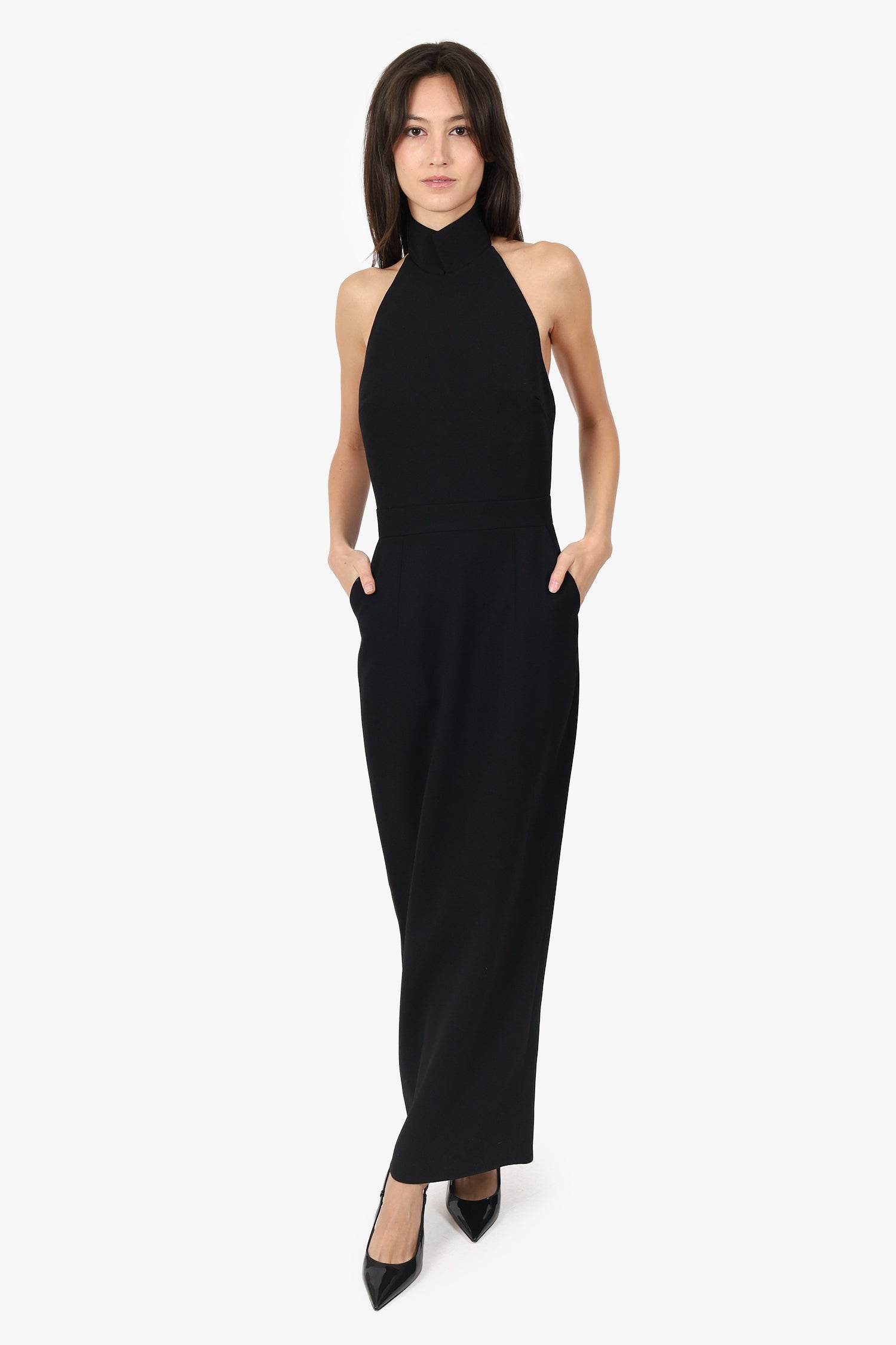 The New Arrivals Black Halter Neck Backless 'Hemmingway' Dress Size 36