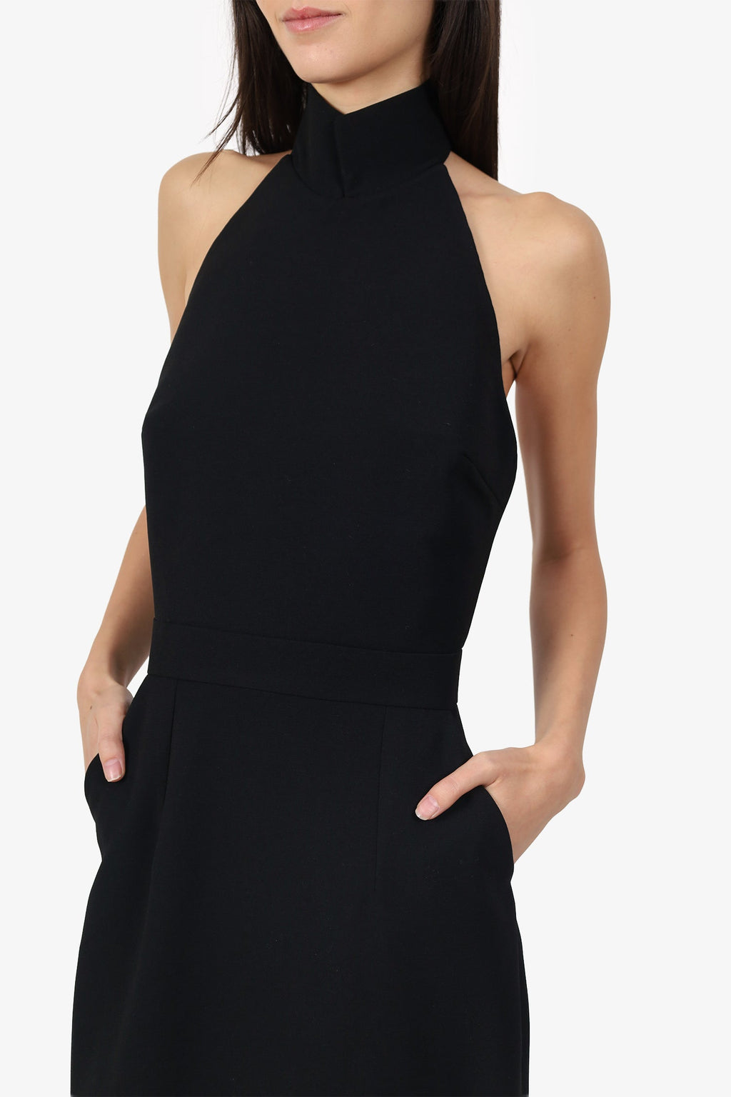 The New Arrivals Black Halter Neck Backless 'Hemmingway' Dress Size 36