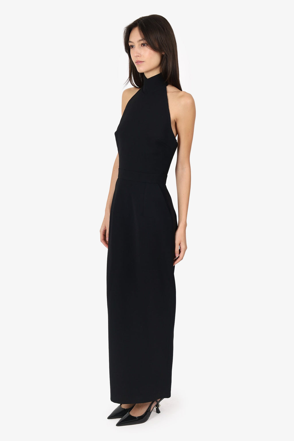 The New Arrivals Black Halter Neck Backless 'Hemmingway' Dress Size 36