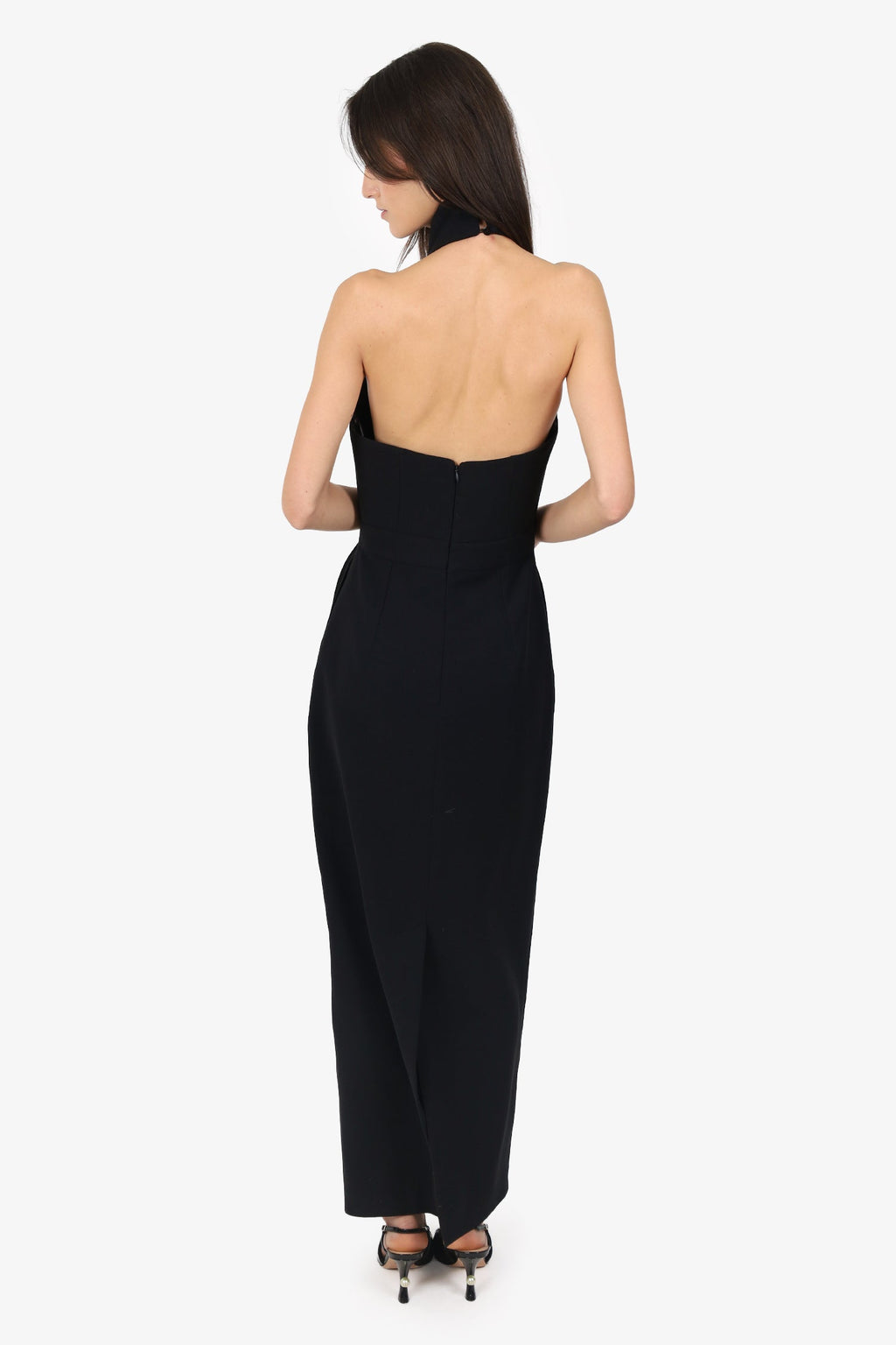 The New Arrivals Black Halter Neck Backless 'Hemmingway' Dress Size 36