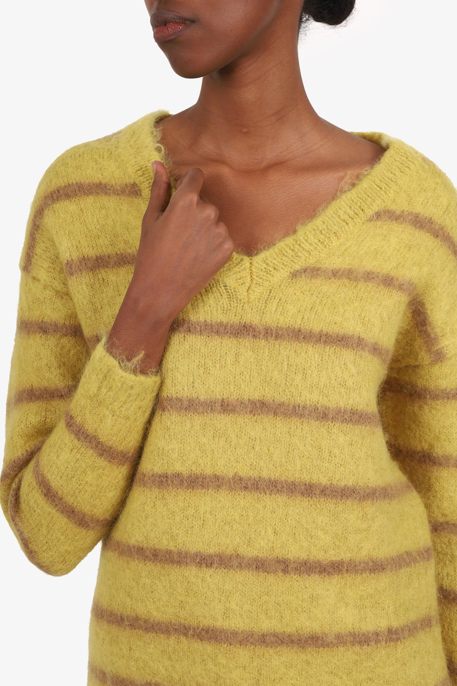 Miu Miu Yellow Mohair Sweater Size 38