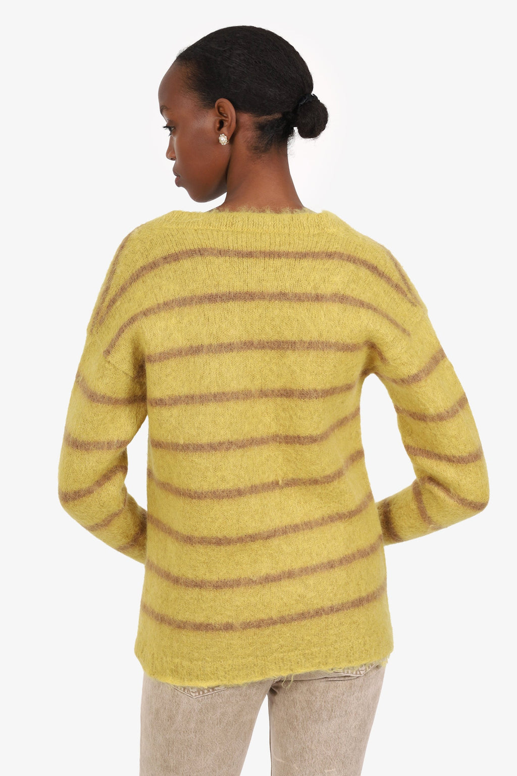Miu Miu Yellow Mohair Sweater Size 38