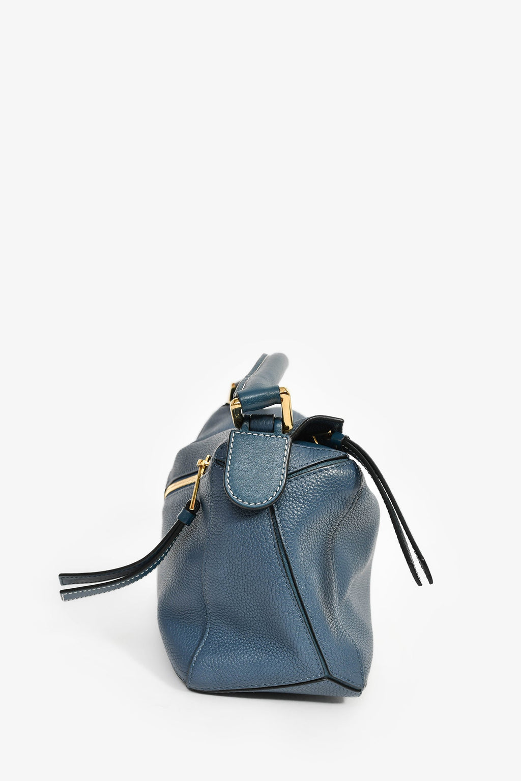 Loewe 2017 Blue Leather Small Puzzle Bag With Strap