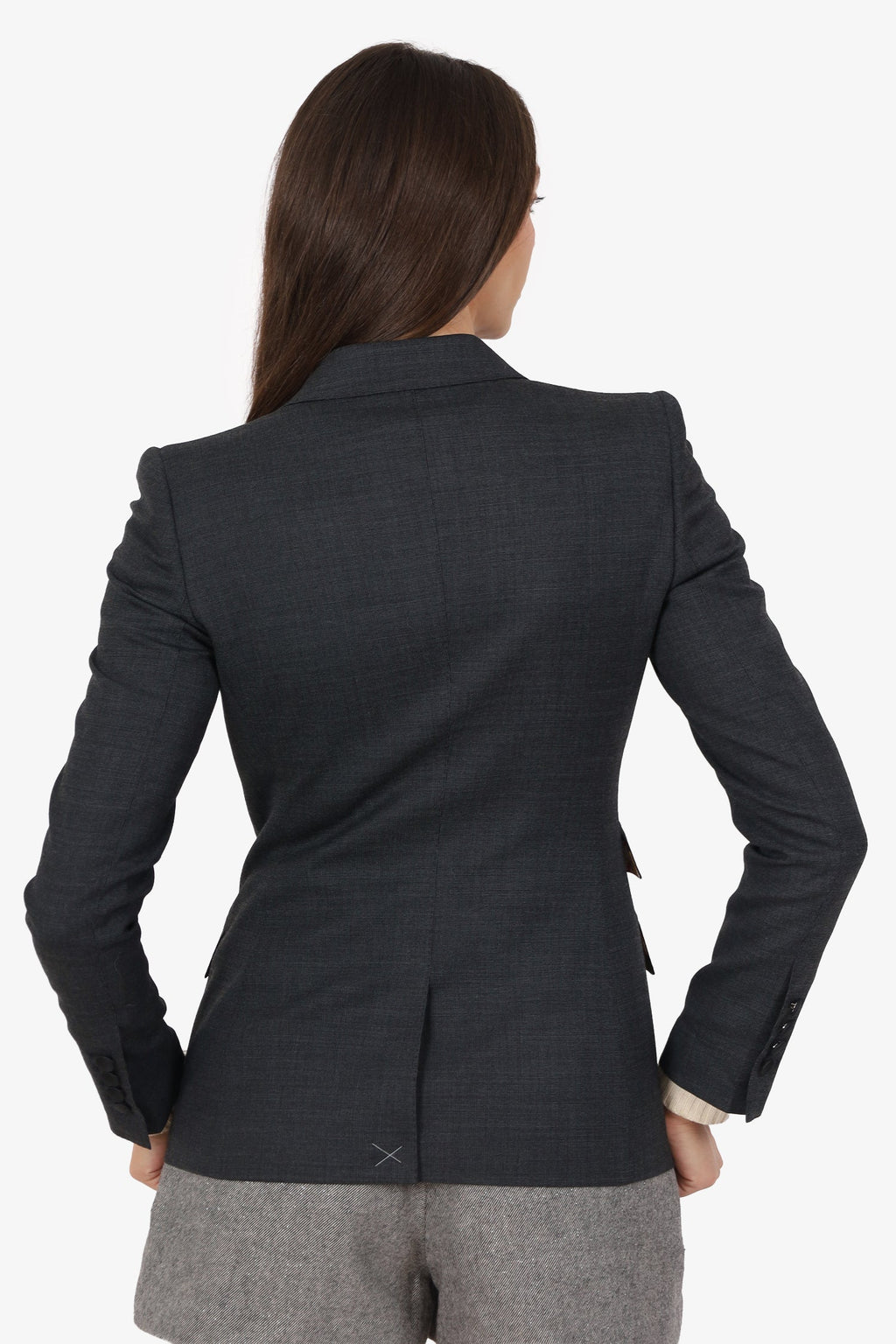 Dolce & Gabbana Grey Wool Single Breasted Blazer Size 6