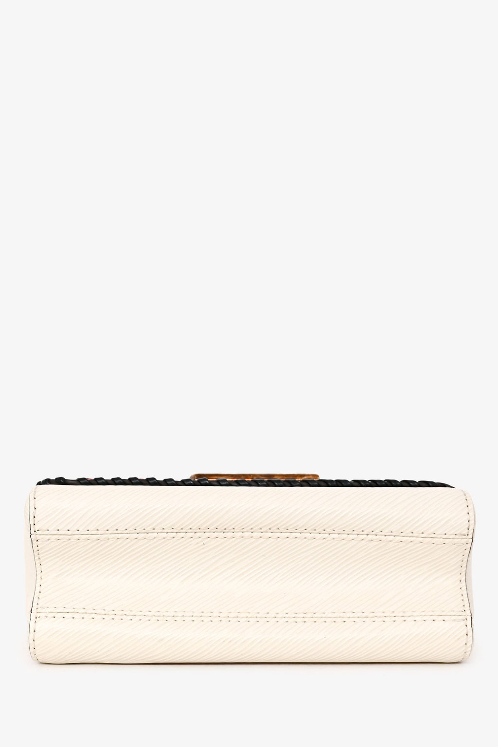 Louis Vuitton 2016 White Epi Leather Stitch Detail Twist Crossbody