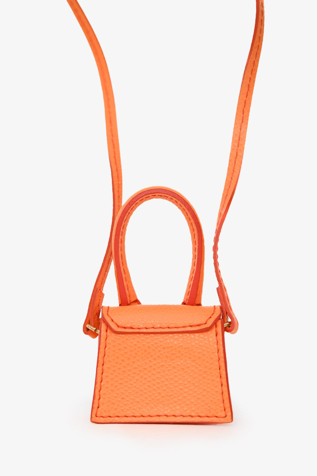 Jacquemus Orange Leather Micro Le Petit Chiquito Bag