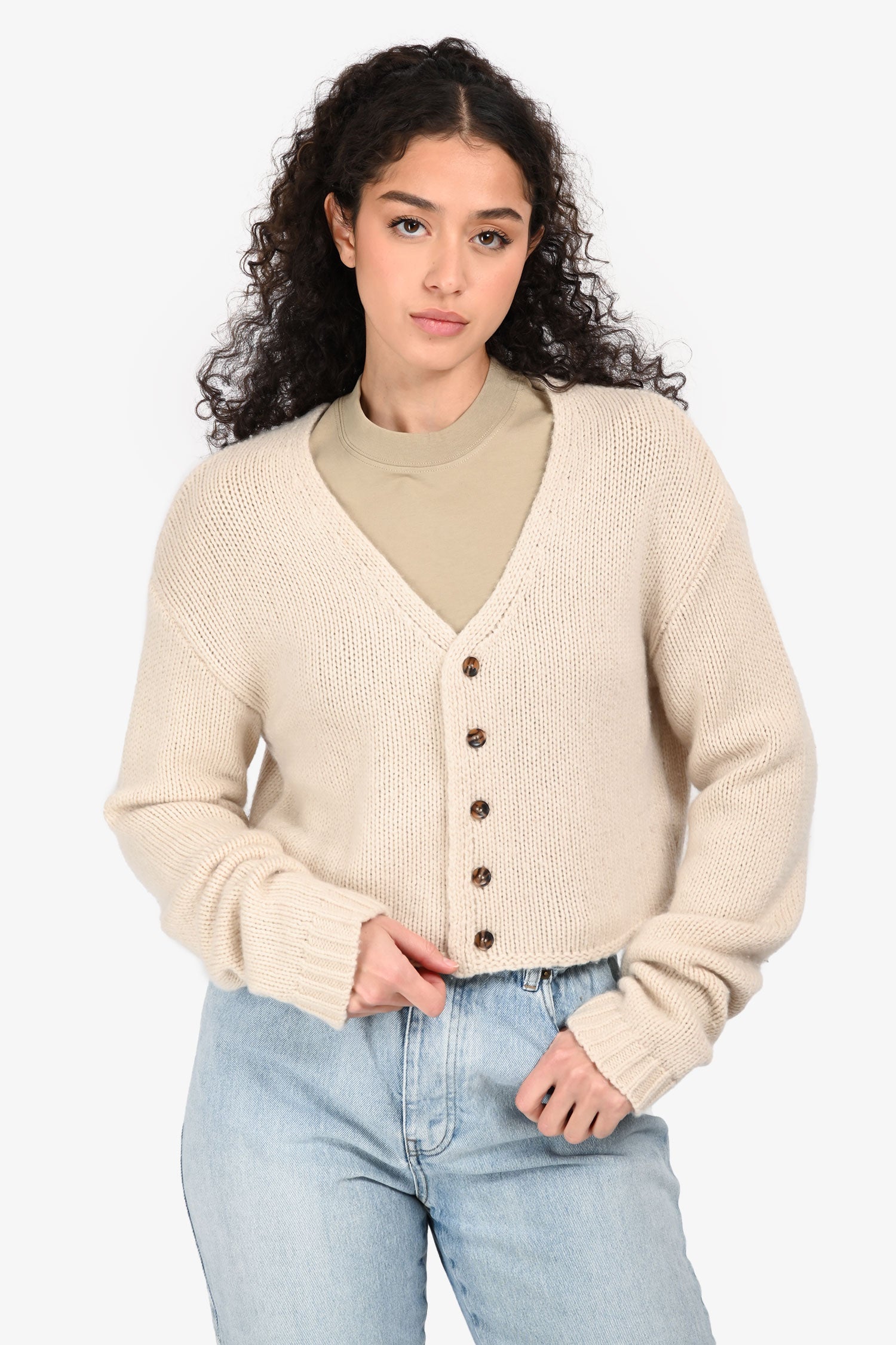 Sablyn Cream Cashmere Button Down igan Estimated Size S