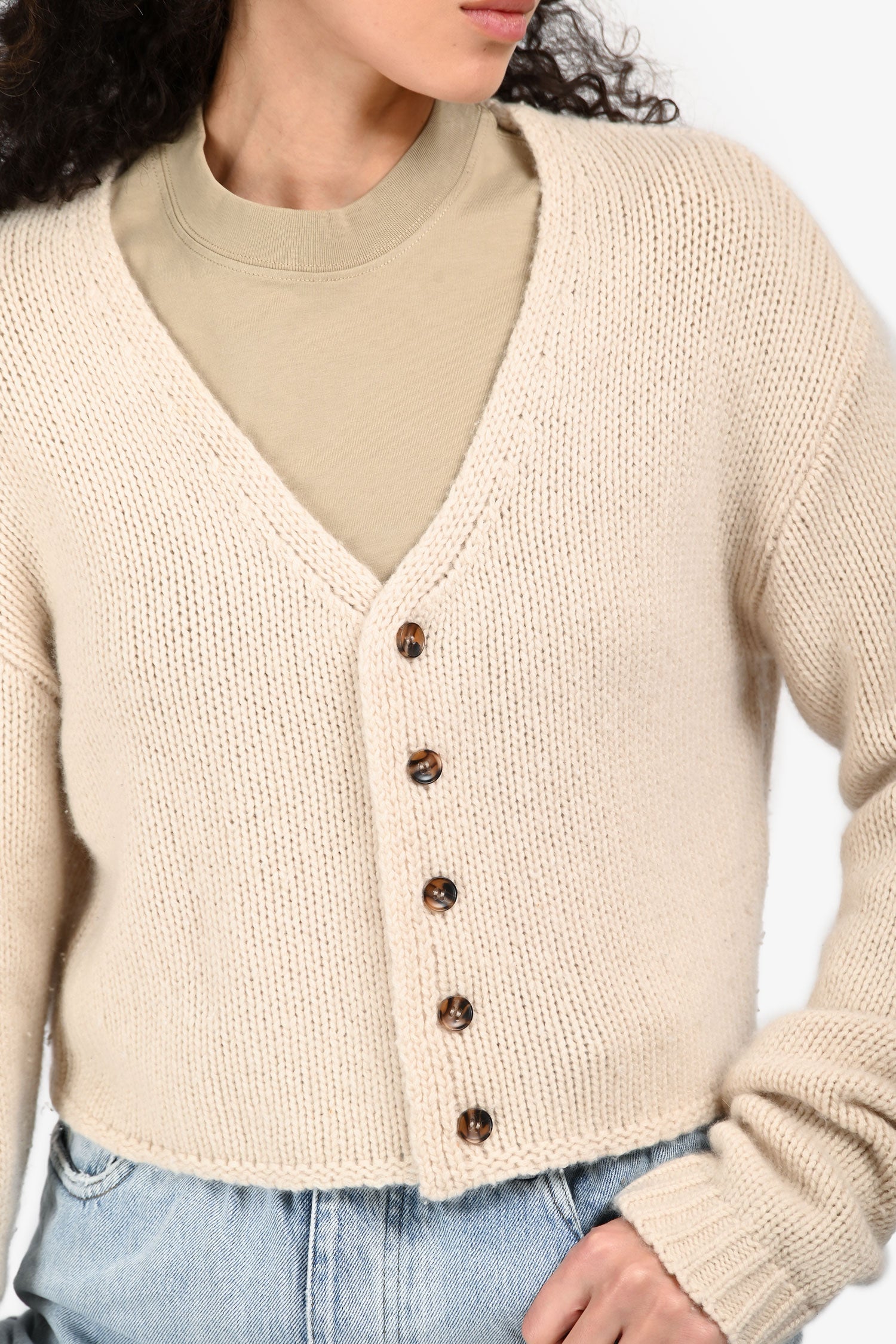 Sablyn Cream Cashmere Button Down igan Estimated Size S
