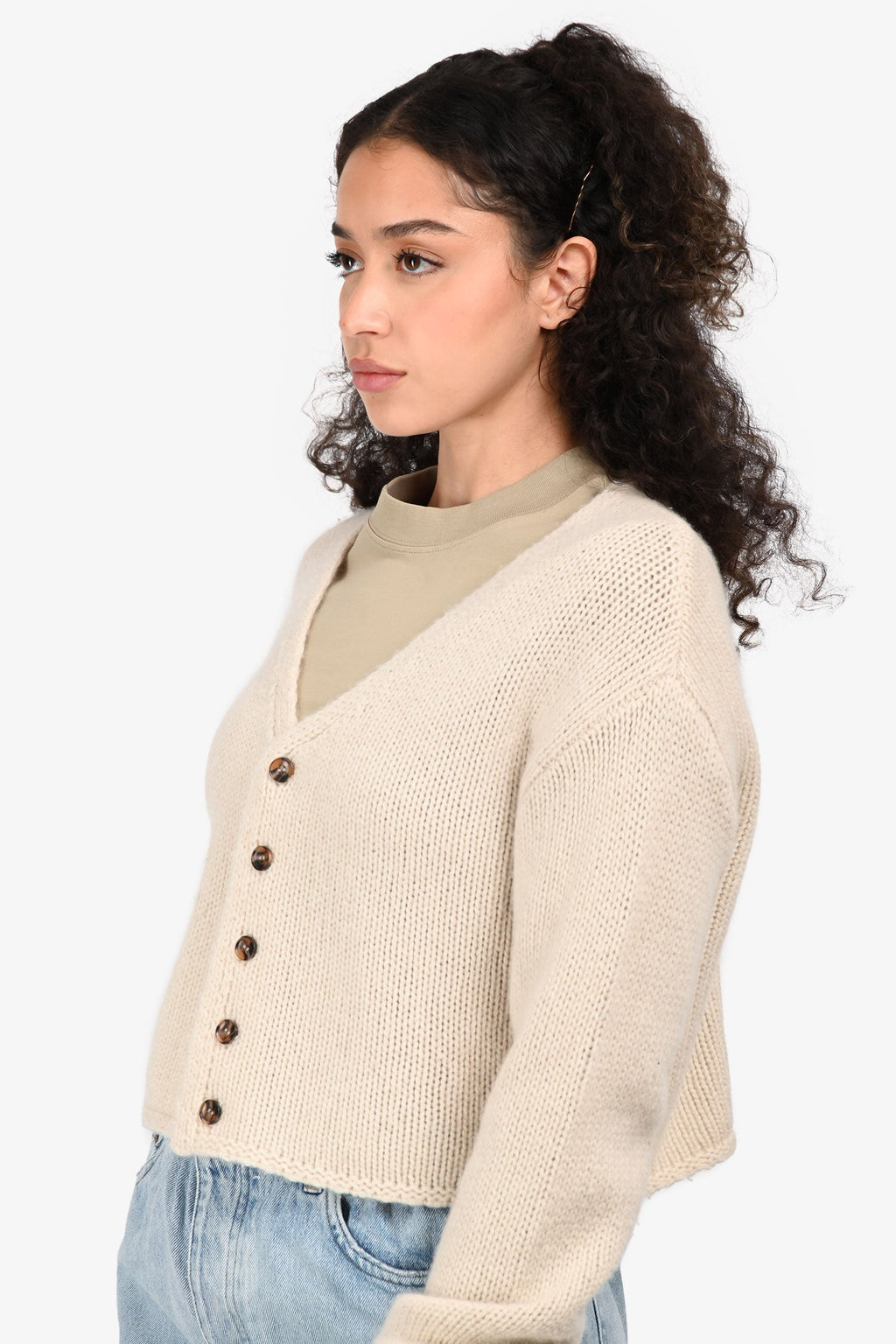 Sablyn Cream Cashmere Button Down igan Estimated Size S
