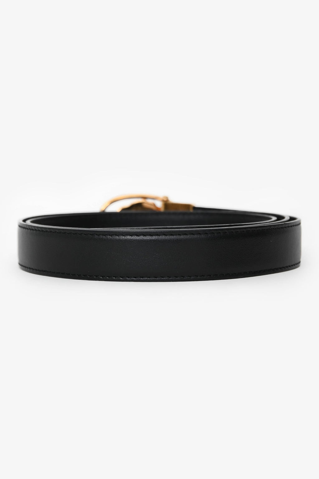 Versace Black Leather La Medusa Belt Size 95
