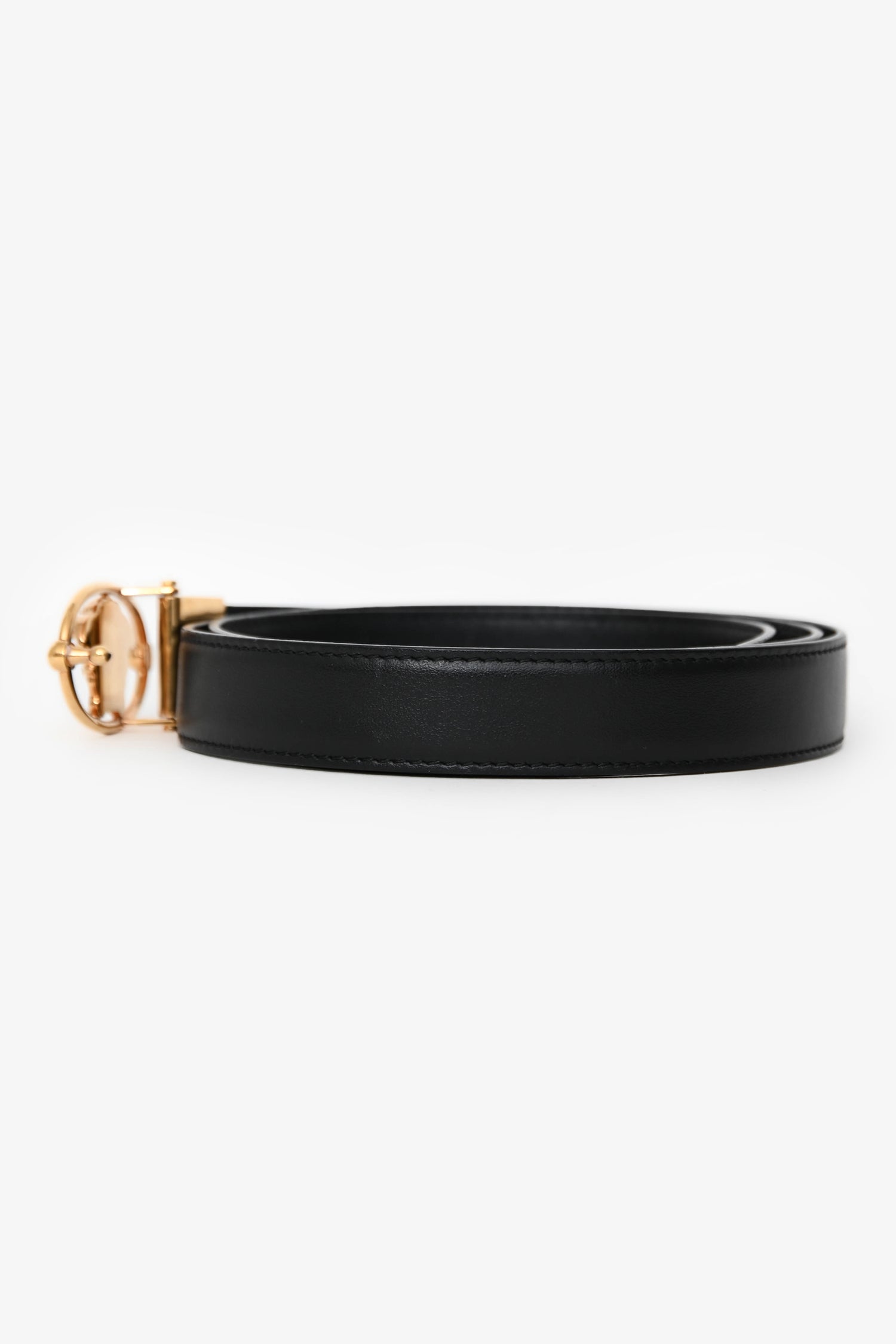 Versace Black Leather La Medusa Belt Size 95