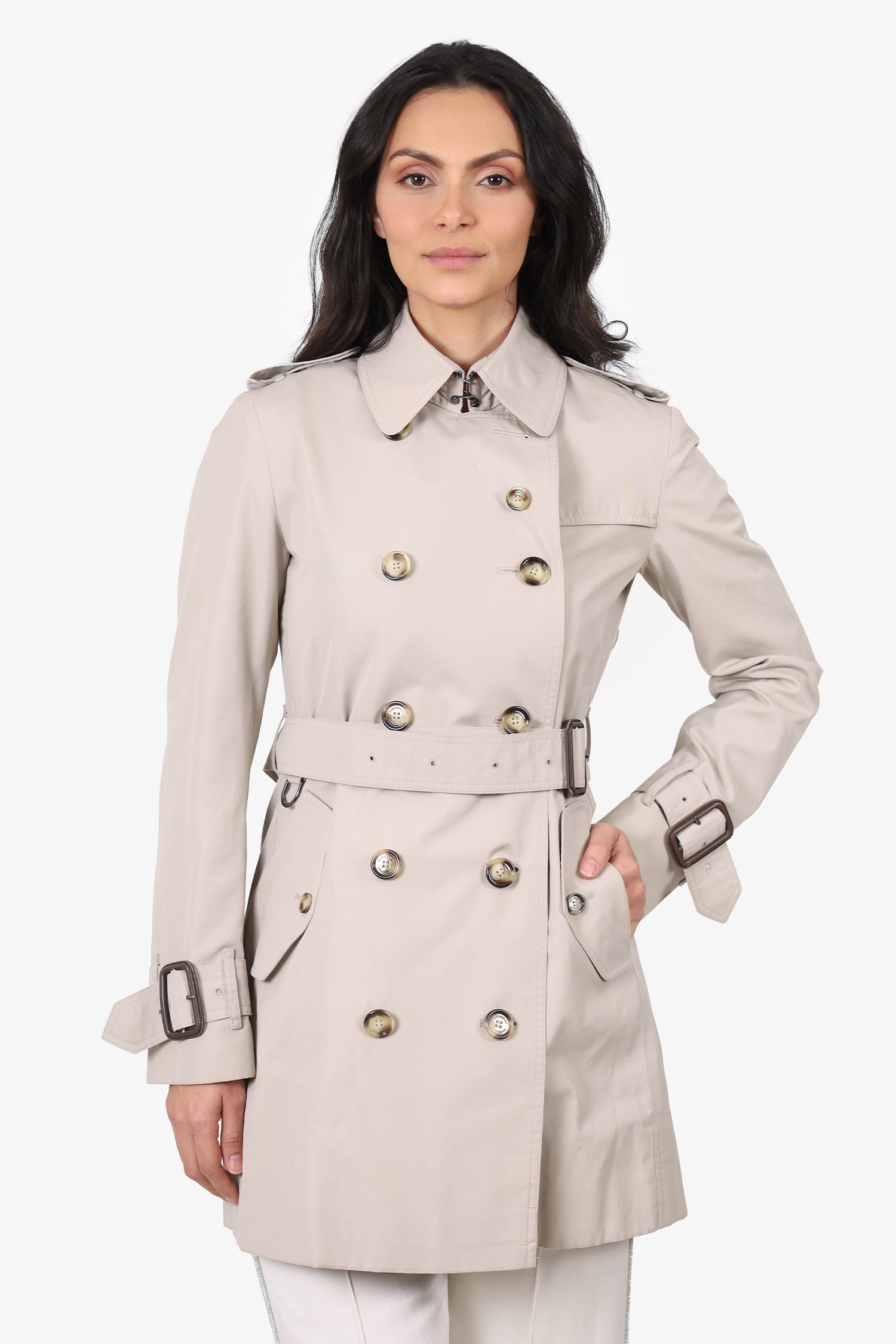 Burberry Beige Trench Coat Size 4
