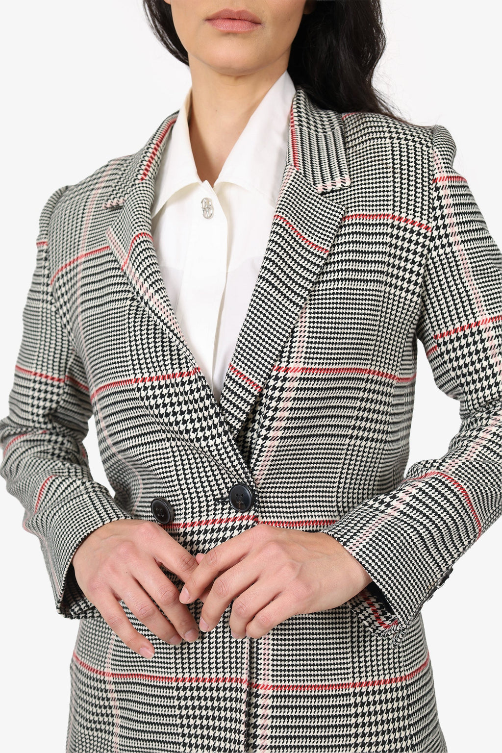 Anine Bing Black/White Check Blazer Estimated Size S